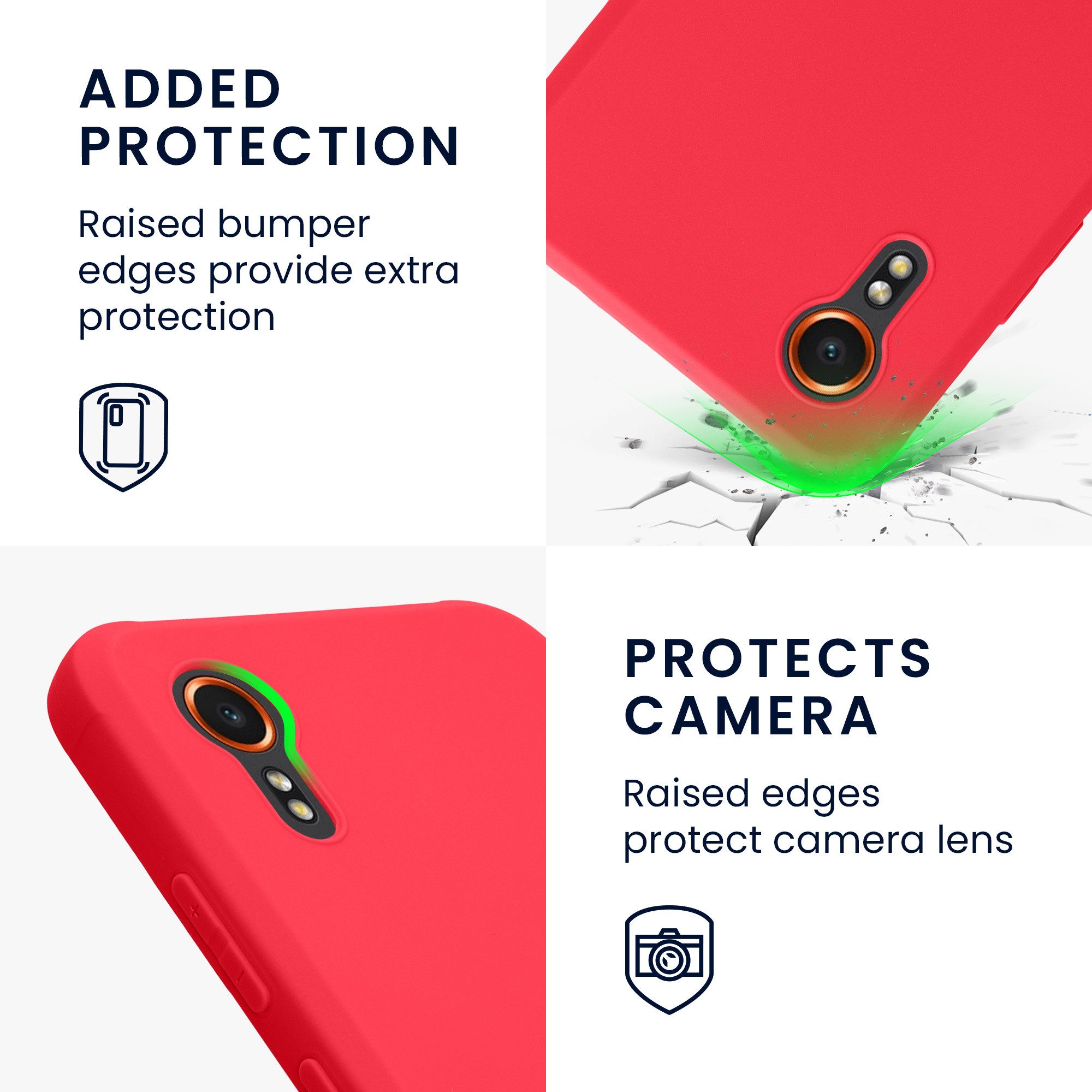 kwmobile Handyhülle Hülle für Samsung Galaxy Xcover7, Hülle Silikon - Soft Handyhülle - Handy Case Cover