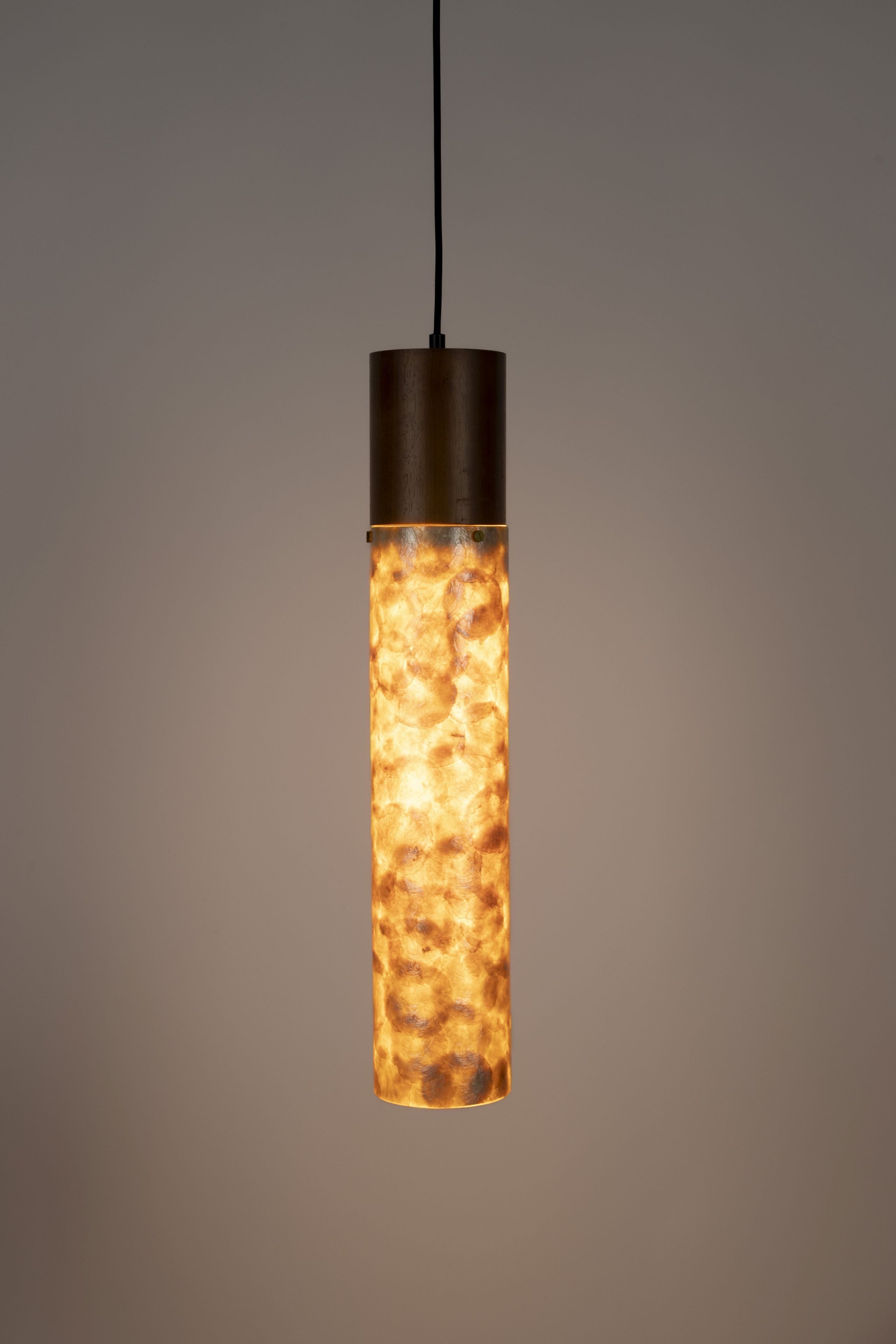Vintagehaus Hängeleuchte Mid-Century Hängelampe Beam Eichenholz DutchBone