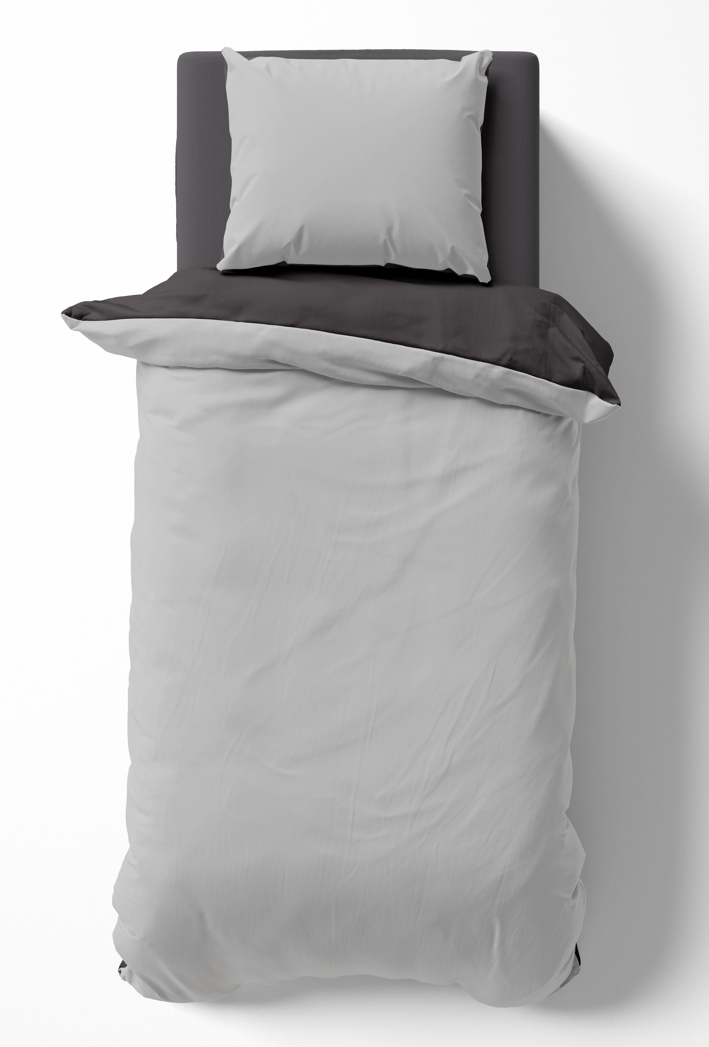 One Home Bettwäsche Doubleface, Mikrofaser, 6 teilig, inkl. Spannbettlaken, Set