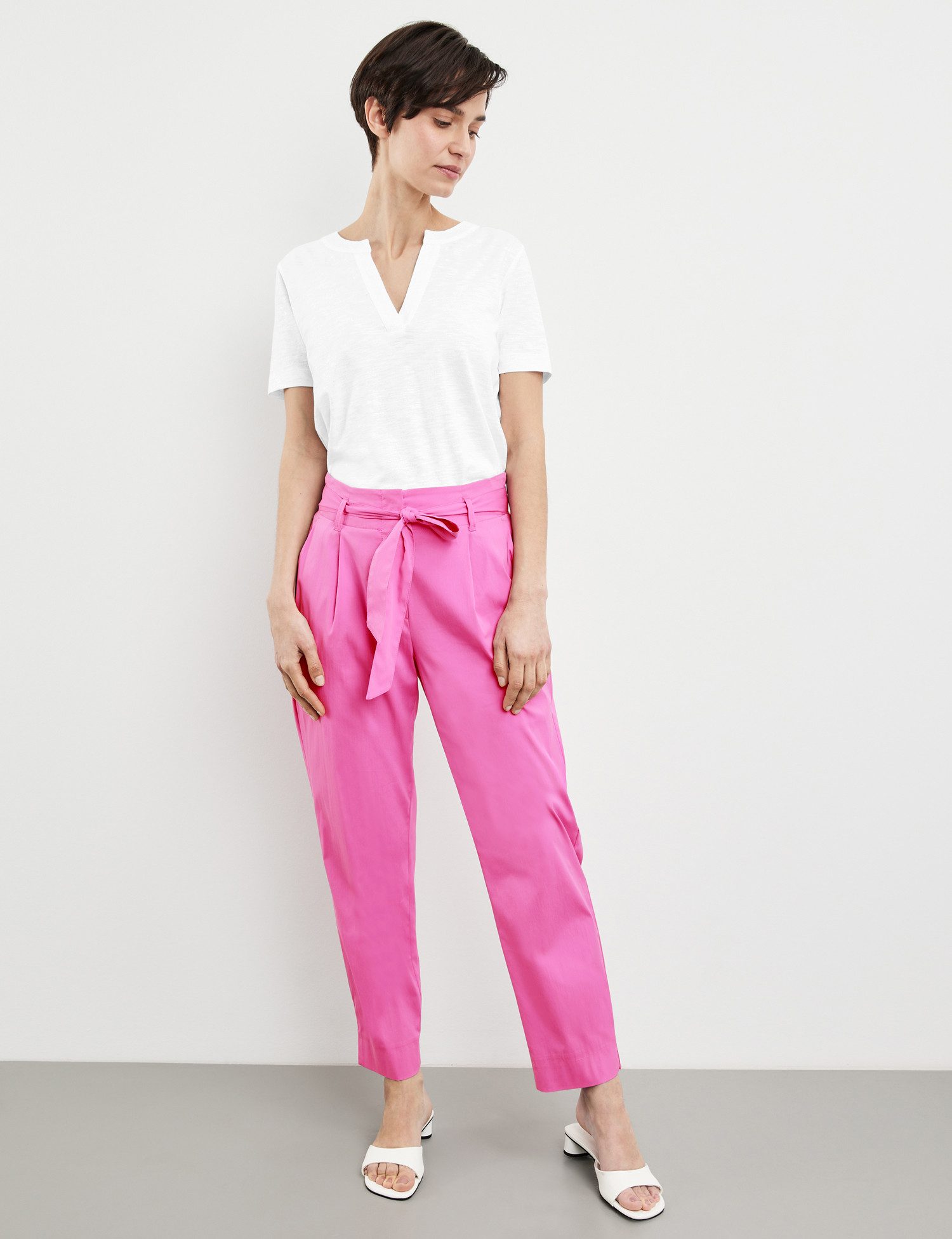GERRY WEBER 5-Pocket-Hose 7/8 Hose mit Bindegürtel