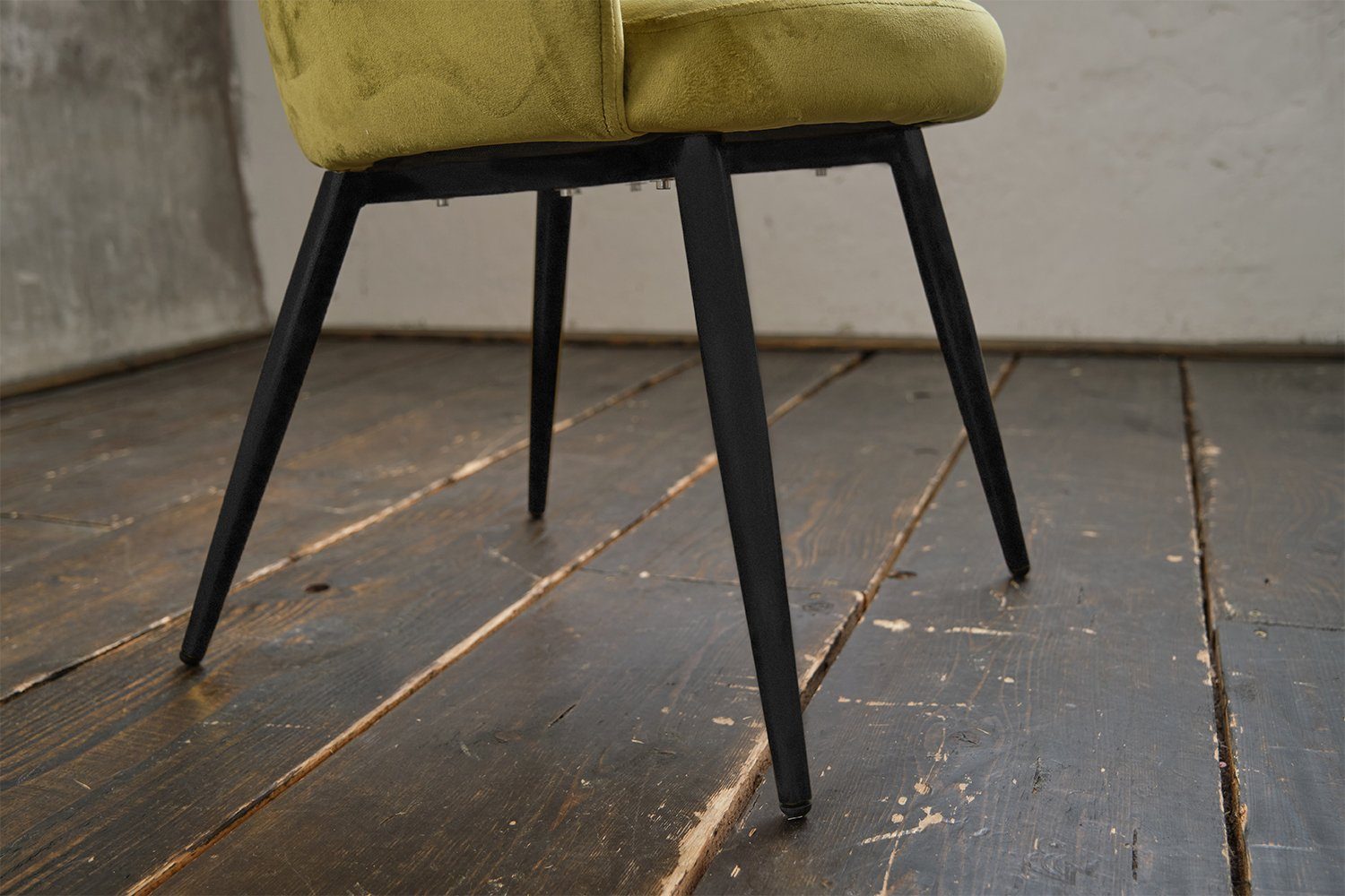Farben, grün CARLA, Esszimmerstuhl | versch. Fuß schwarz Stuhl schwarz Velvet, KAWOLA gold od.