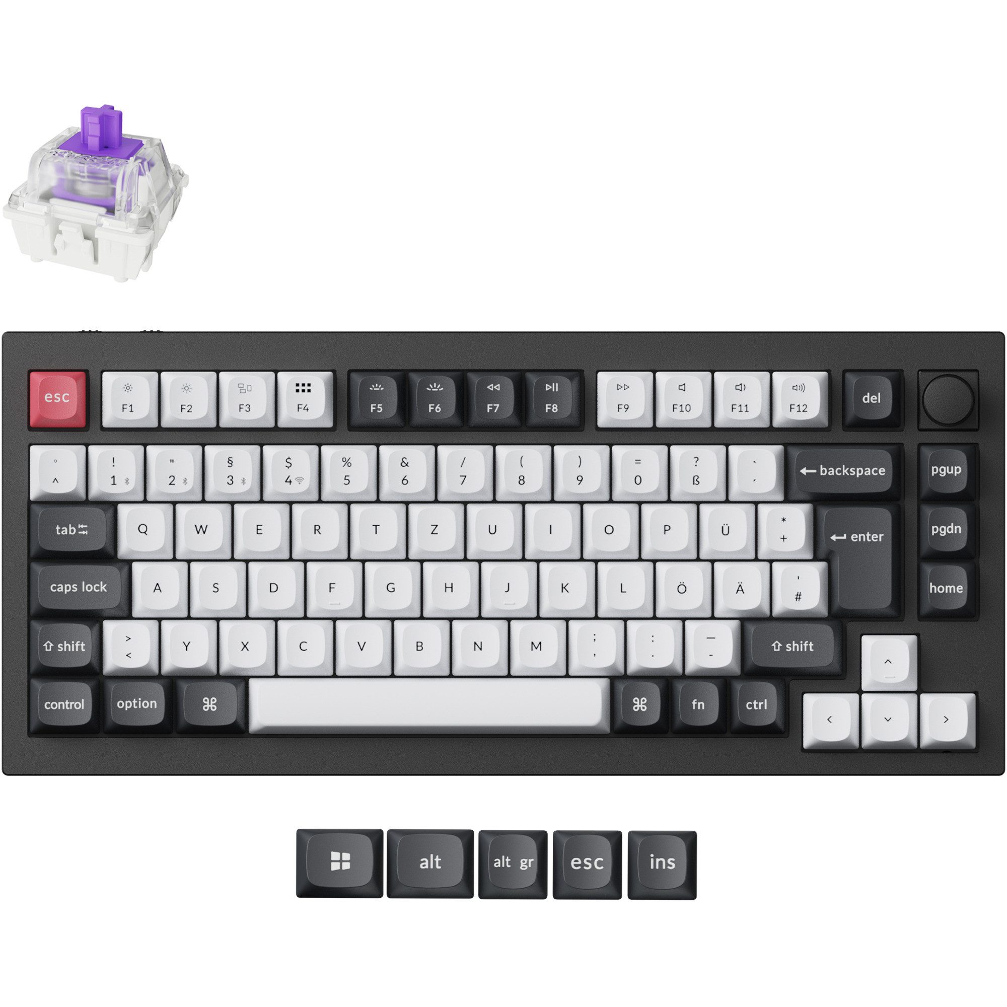 Keychron Keychron Q1 HE, Gaming-Tastatur, (Hot-Swap, Tastatur