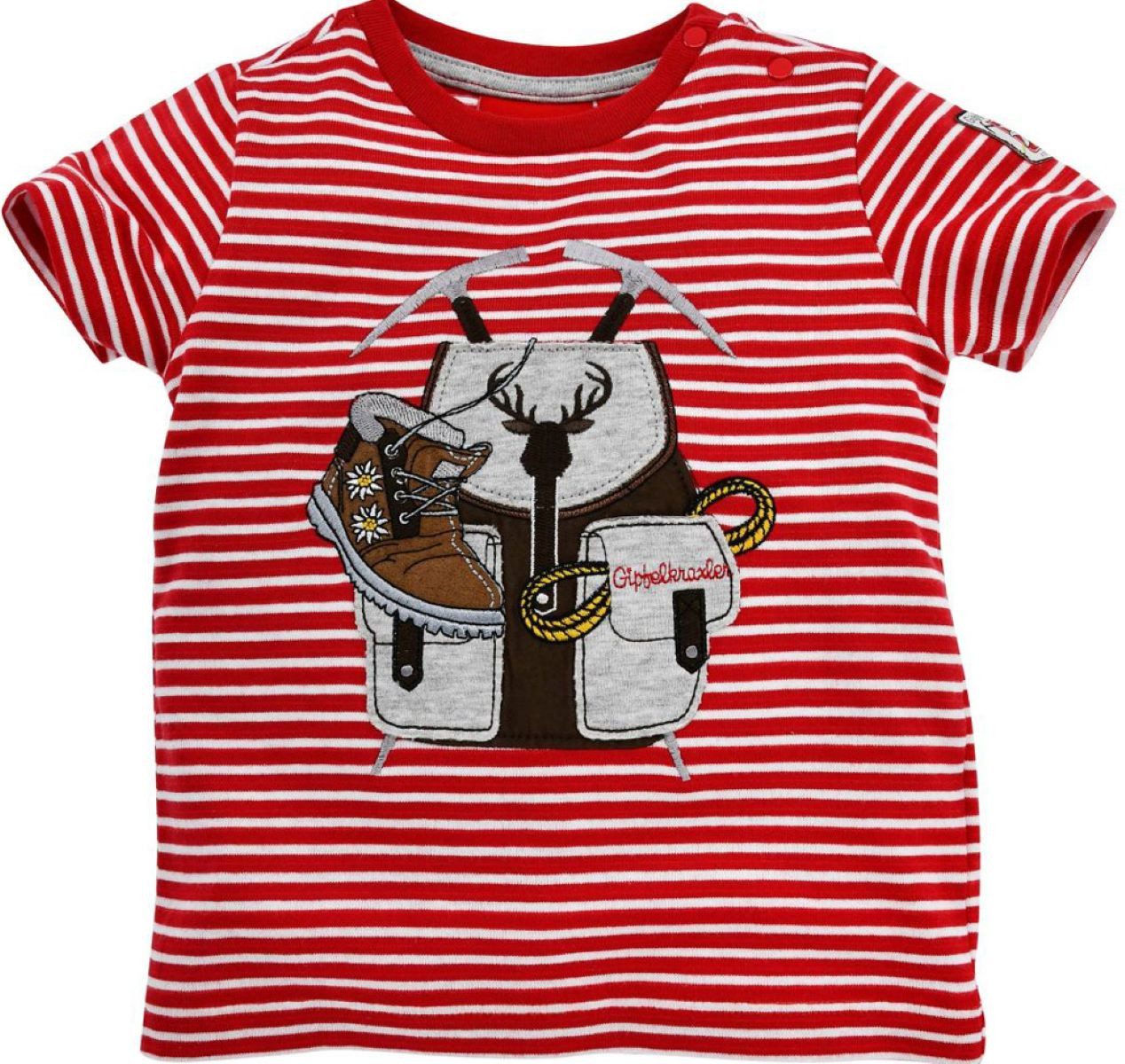 BONDI T-Shirt BONDI Gipfelkraxler Trachten Ringel T-Shirt 'Rucks