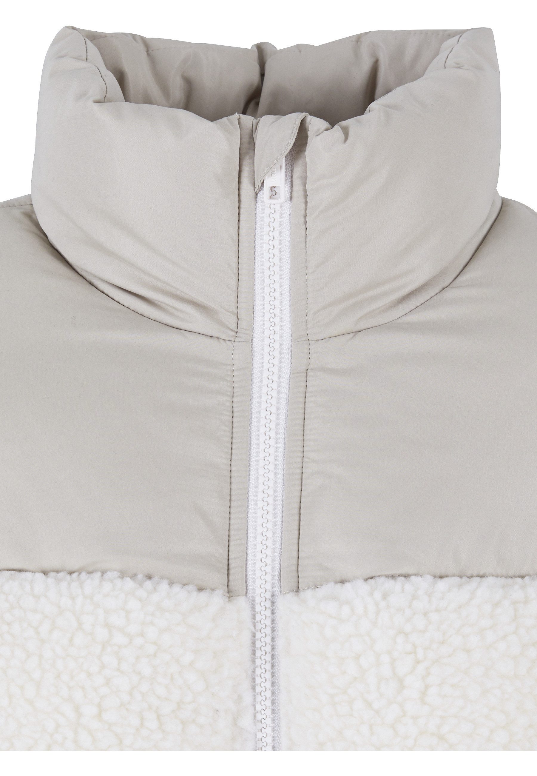 URBAN CLASSICS Winterjacke Urban Classics Damen Ladies Short Sherpa Mix Puffer Jacket (1-St) – Bild 3 von 5