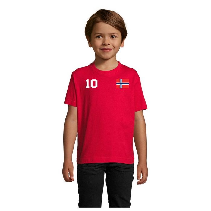 Blondie & Brownie T-Shirt Kinder Norwegen Sport Trikot Fußball Meister WM Europa EM