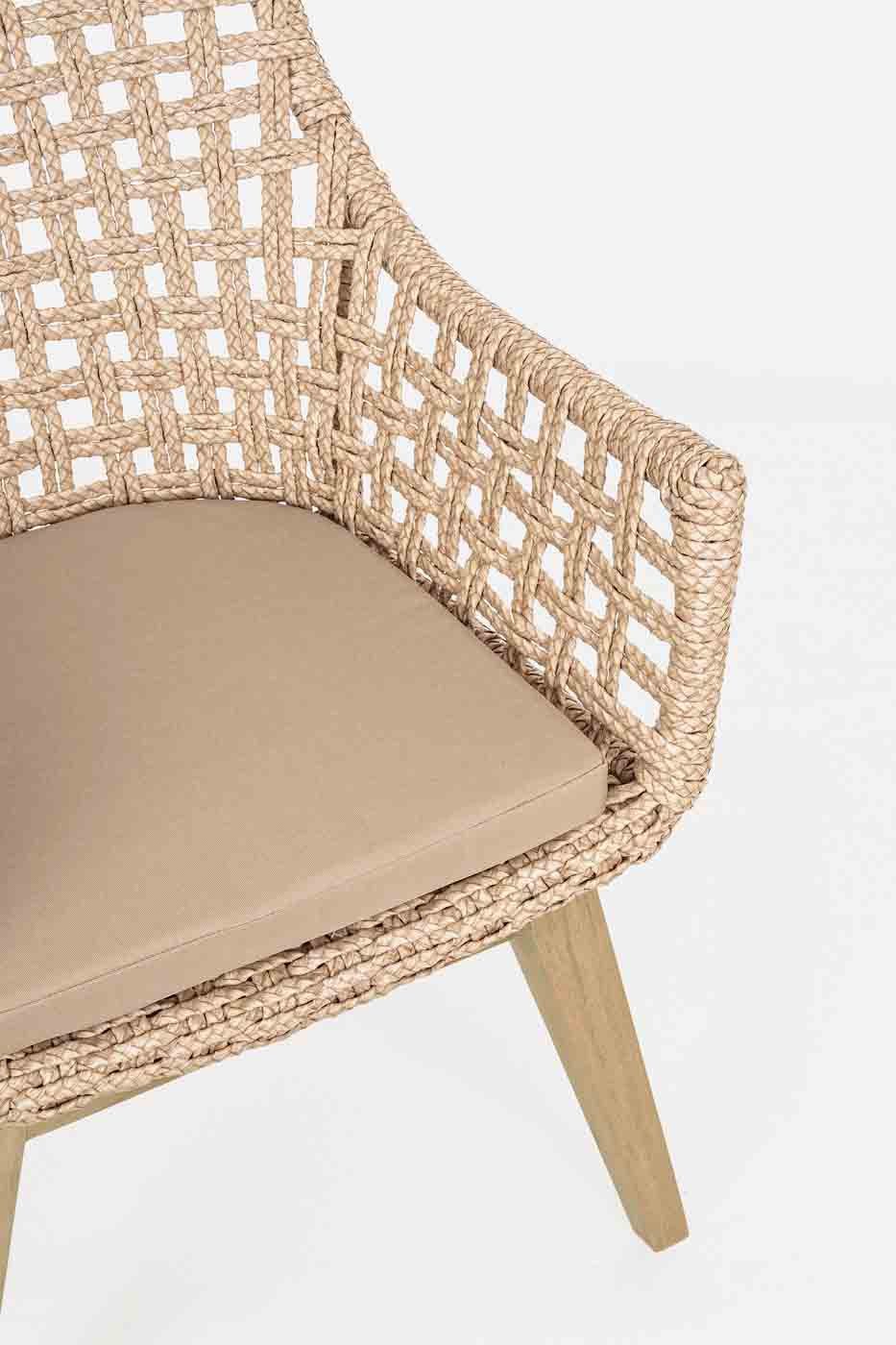 Bizzotto Gartenstuhl Madison Viro mit Armlehnen, Natur