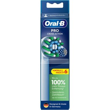Oral-B Aufsteckbürsten Pro CrossAction 6er - Aufsteckbürsten - weiß