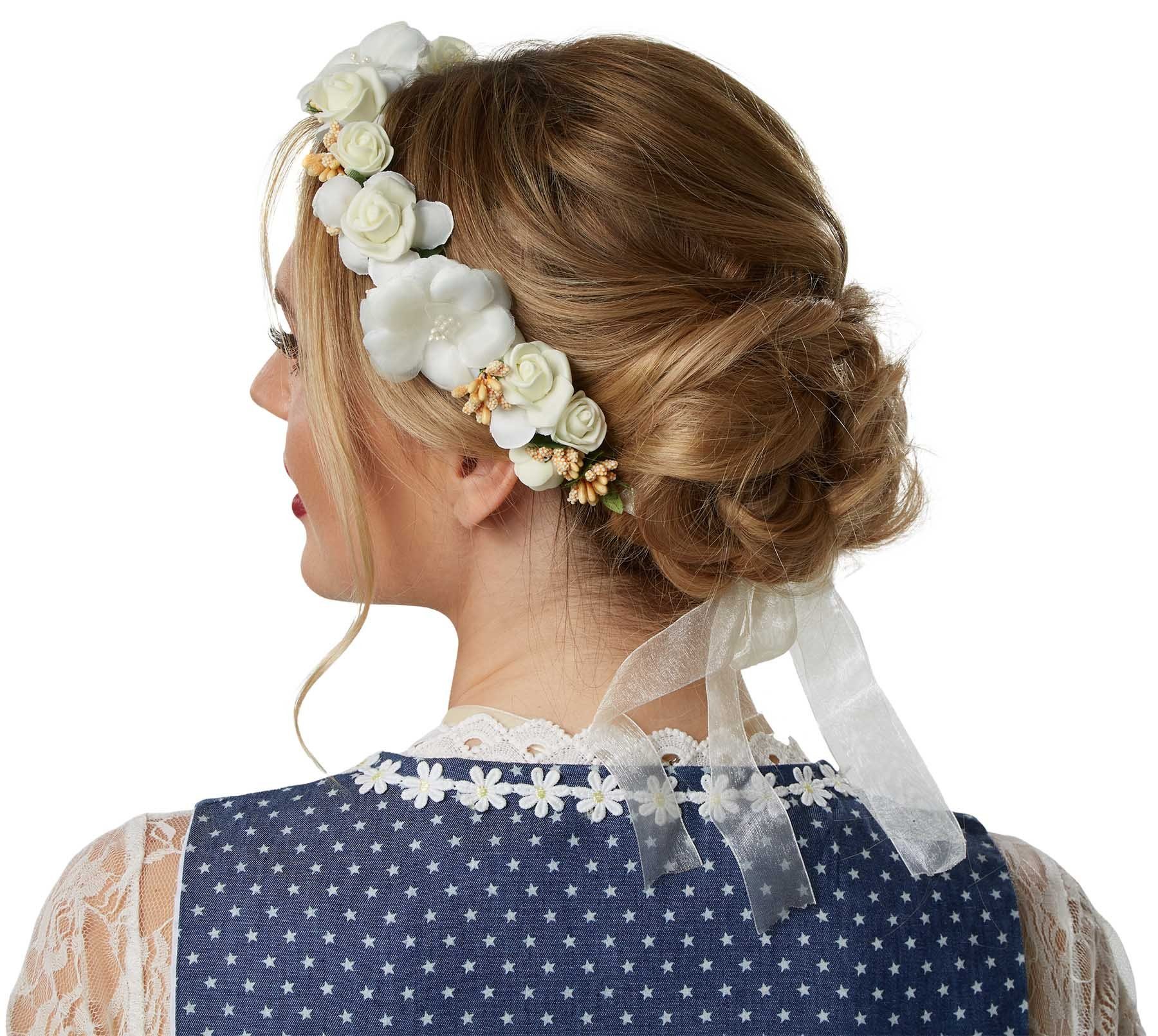 dressforfun Haarband Armreif und Hochzeit Blumenkranz