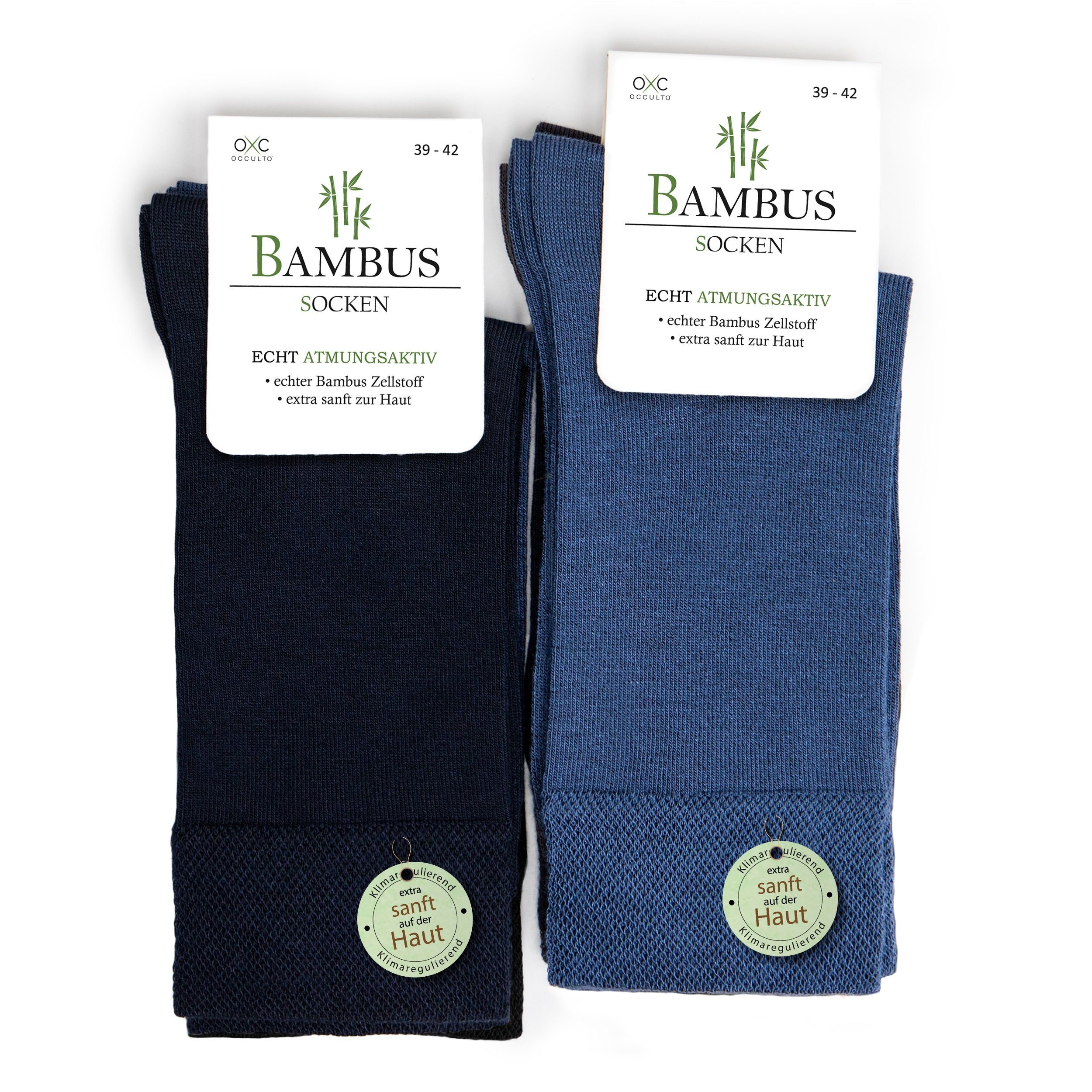OCCULTO Basicsocken Herren Bambus Socken 10er Pack (Modell: Paule) (10-Paar) BlueMix