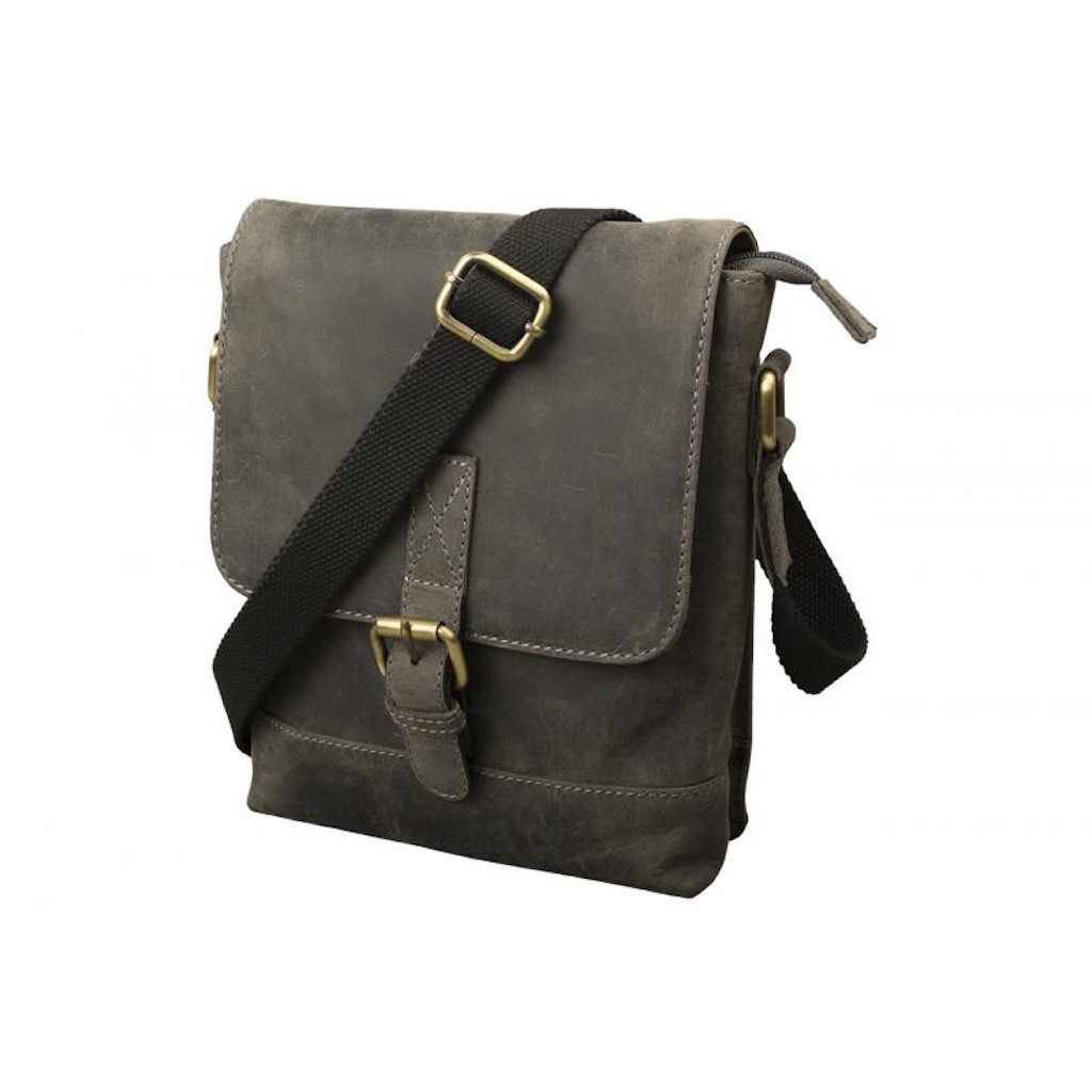 MF Umhängetasche Crossbody Tasche Leder anthrazit Umhängetasche aus geöltem Rindsleder (1-tlg)