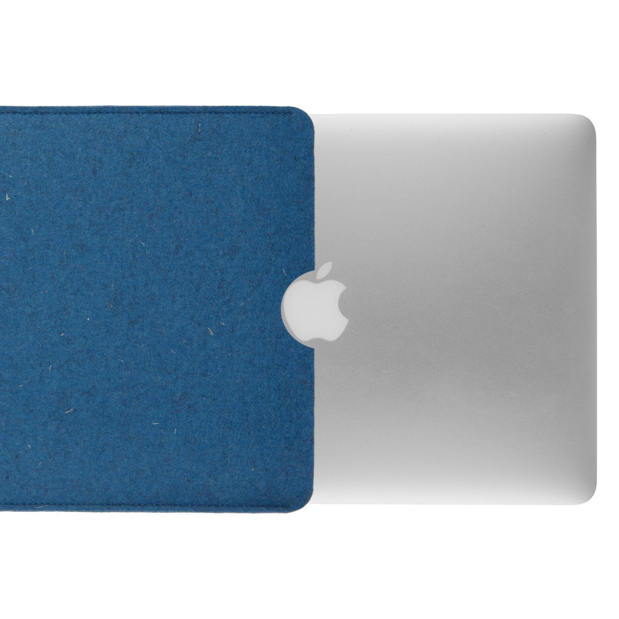 CoverKingz Laptoptasche Hülle Blau Tasche in Filz Germany Schurwolle, Etui, Made Case für Zoll Handmade Apple MacBook 14" 100% Pro