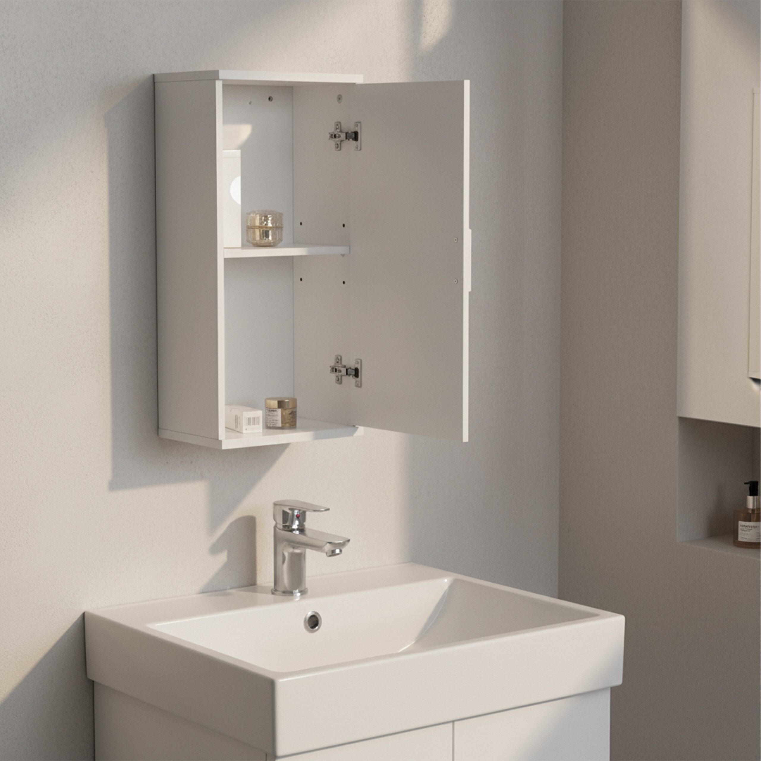 relaxdays Hängeschrank Bad weiß günstig online kaufen