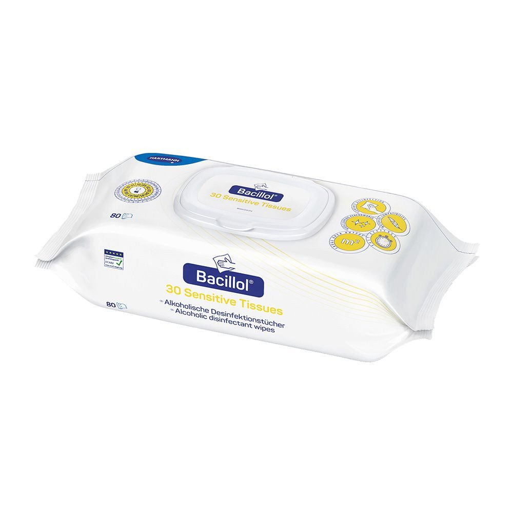 HARTMANN Bacillol® 30 Sensitive Tissues, alkoholische Desinfektionstüc Reinigungstücher