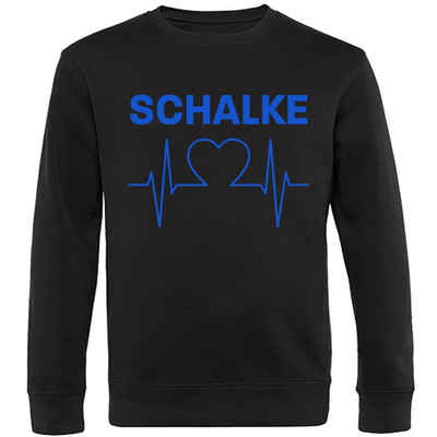 multifanshop Sweatshirt Schalke - Herzschlag - Pullover