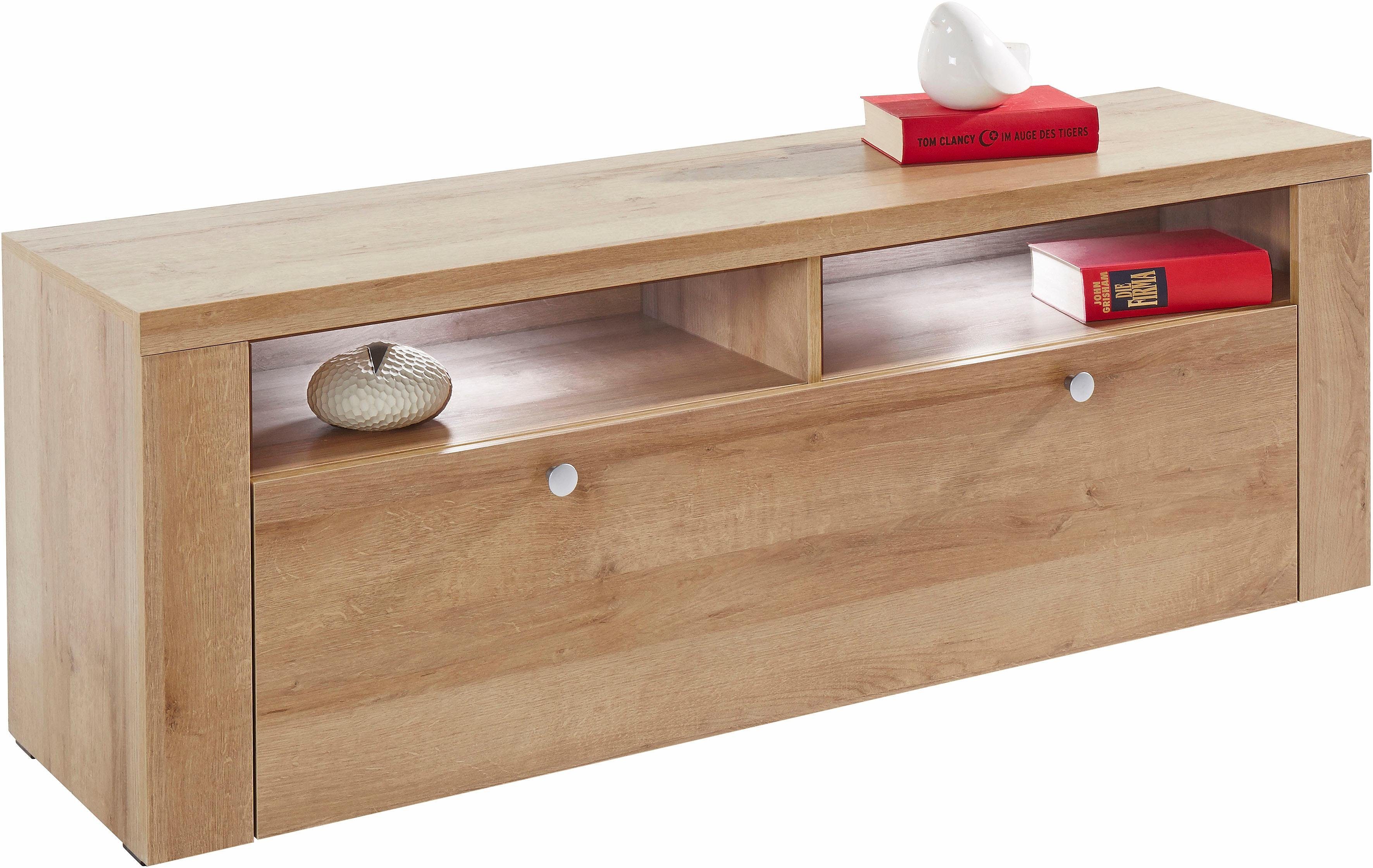 Home affaire Lowboard Larona, zeitloses TV Board mit 1 Klappe und 2 offenen günstig online kaufen