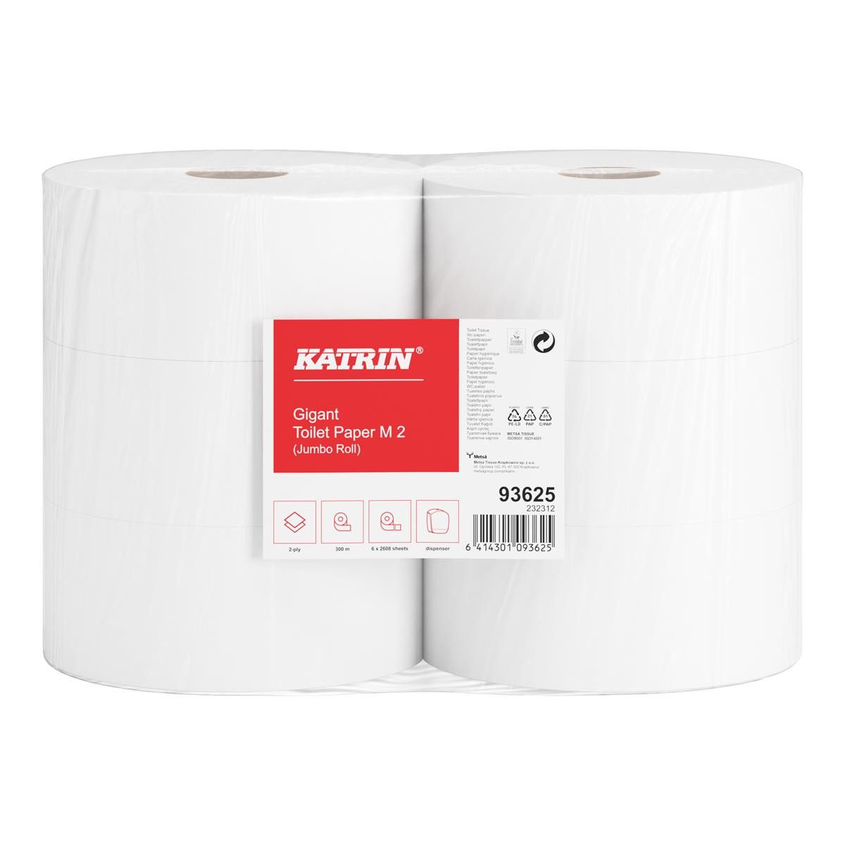 KATRIN Toilettenpapier Katrin Toilettenpapier Gigant M2 93625 ws 6St