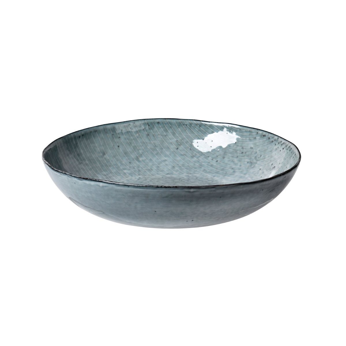 Broste Copenhagen Salatschüssel NORDIC SEA Salatschale 34,5 cm, Steinzeug, (Salatschalen), Nordic Sea Salat Schale
