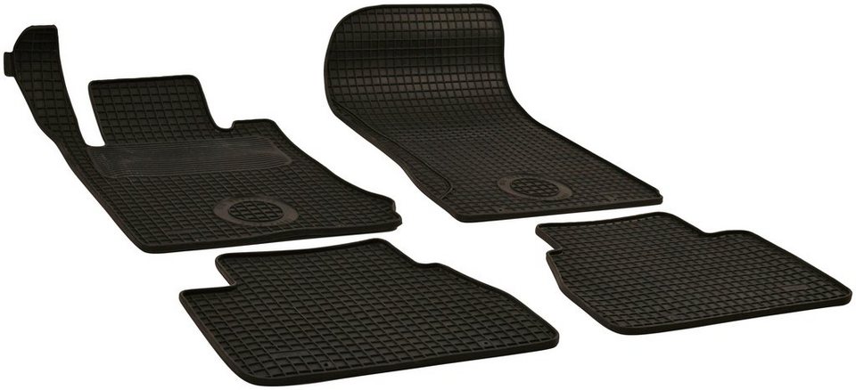WALSER Passform-Fußmatten (4 St), für Mercedes E-Klasse Stufenheck, für  Mercedes-Benz E-Klasse (W211) 03/2002-03/2009