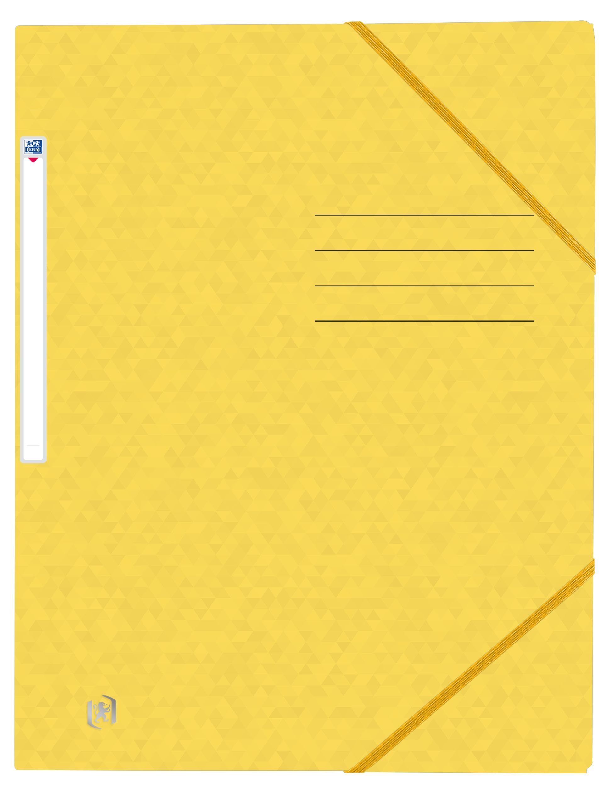 OXFORD Schreibmappe Oxford Eckspannermappe Top File+, DIN A4, gelb