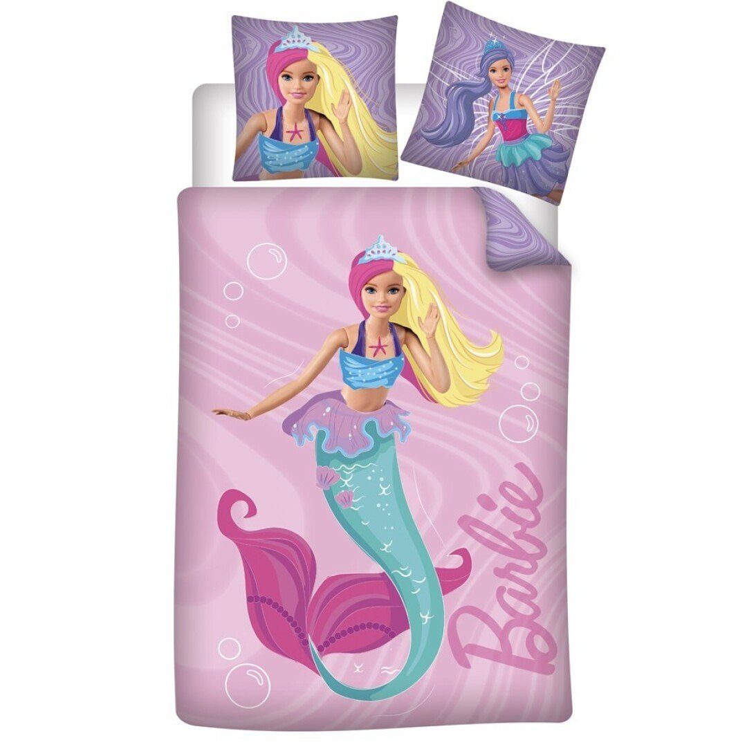 Barbie Bettwäsche Barbie and Friends Kinder Bettwäsche 2tlg Set, 2 teilig, Deckenbezug 135-140x200 cm Kissenbezug: 65X65 cm