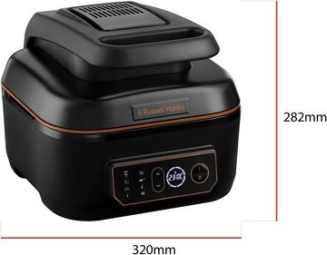 RUSSELL HOBBS Heißluftfritteuse Grill & Multikocher, 1745,00 W, Ober-&Unterhitze, kein Schütteln meh inkl. Grillplatte