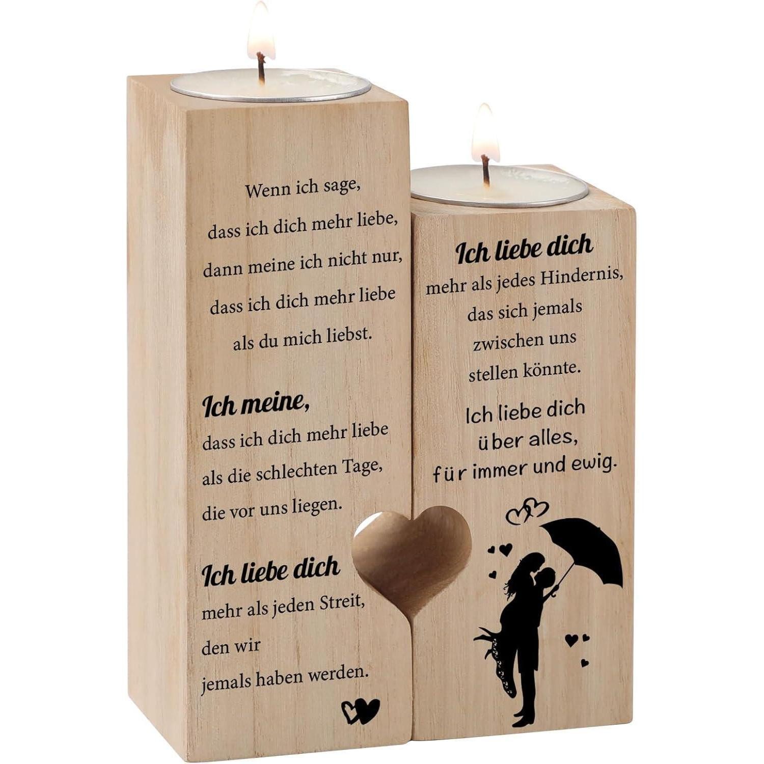 LuxusKollektion Kerzenständer Valentinstag Jahrestag Kerzenständer Ich Lieb günstig online kaufen