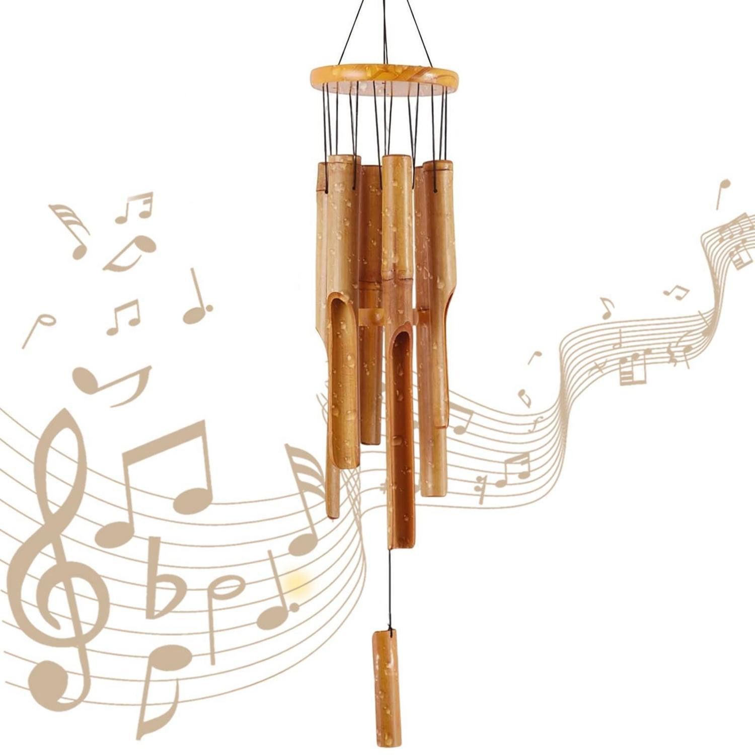 LuxusKollektion Windspiel Bambus Windspiel natur 38cm (1 St)