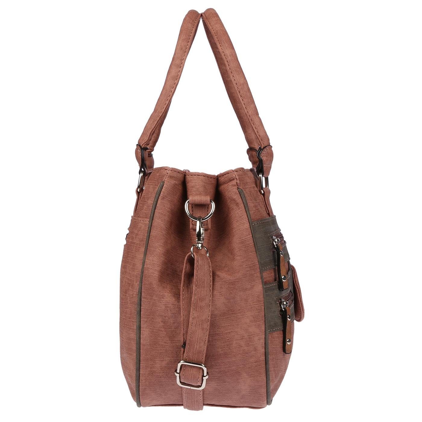 Christian Wippermann Henkeltasche Große Damen Tasche Umhängetasche Schultertasche (1 tlg), Henkeltasche