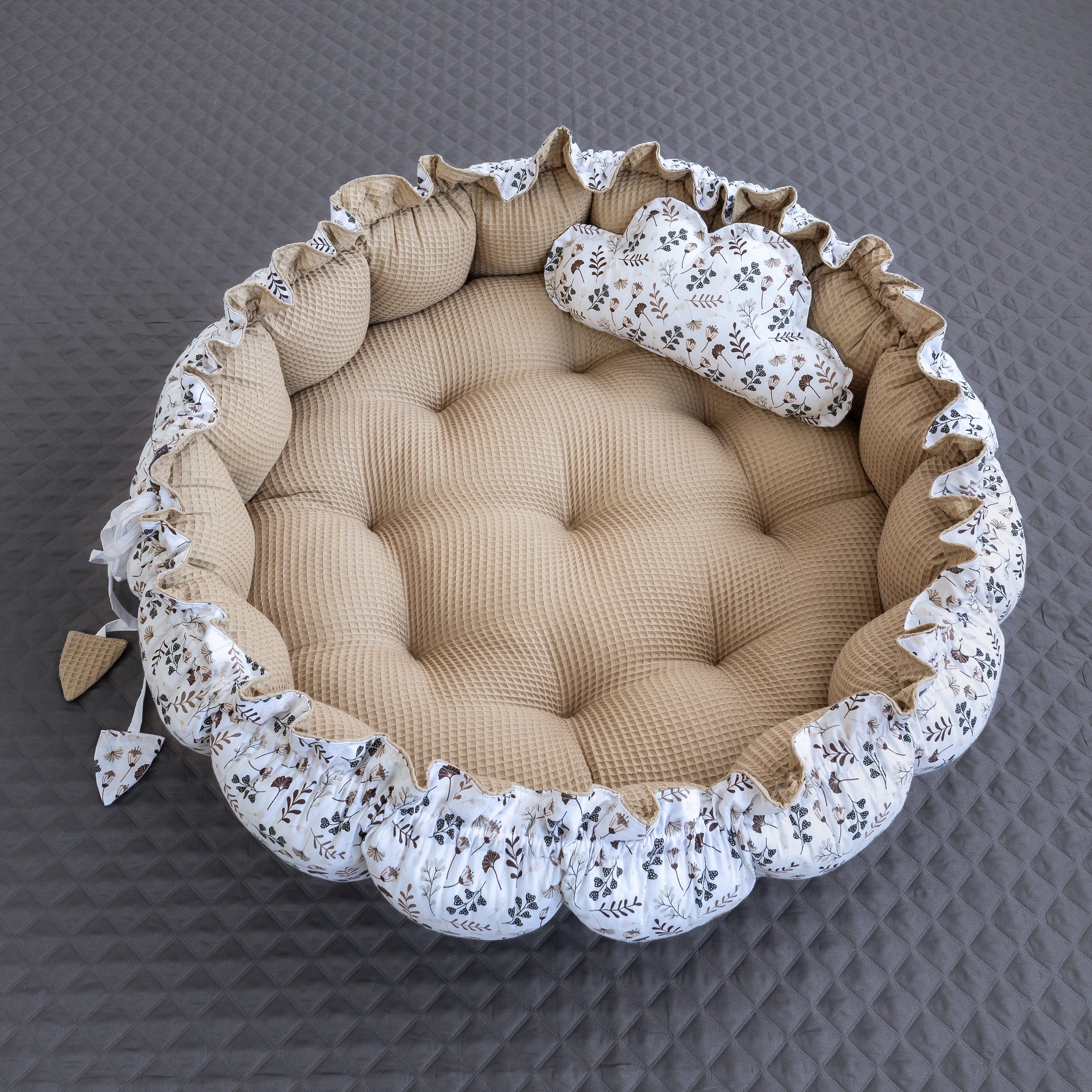 Loolay Baby-Reisebett Zweiseitig ENGELSNEST XXL Premium WAFFELPIQUE + Decke günstig online kaufen