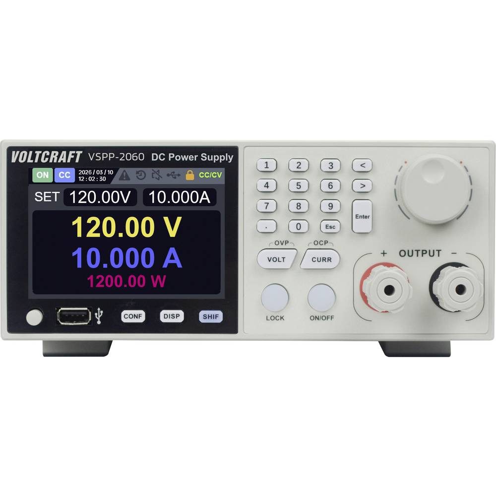 VOLTCRAFT VSPP-2060 Labornetzgerät für Rackeinbau, einstellbar 0 - 600 V/DC 0 - Labor-Netzteil (programmierbar, fernsteuerbar)