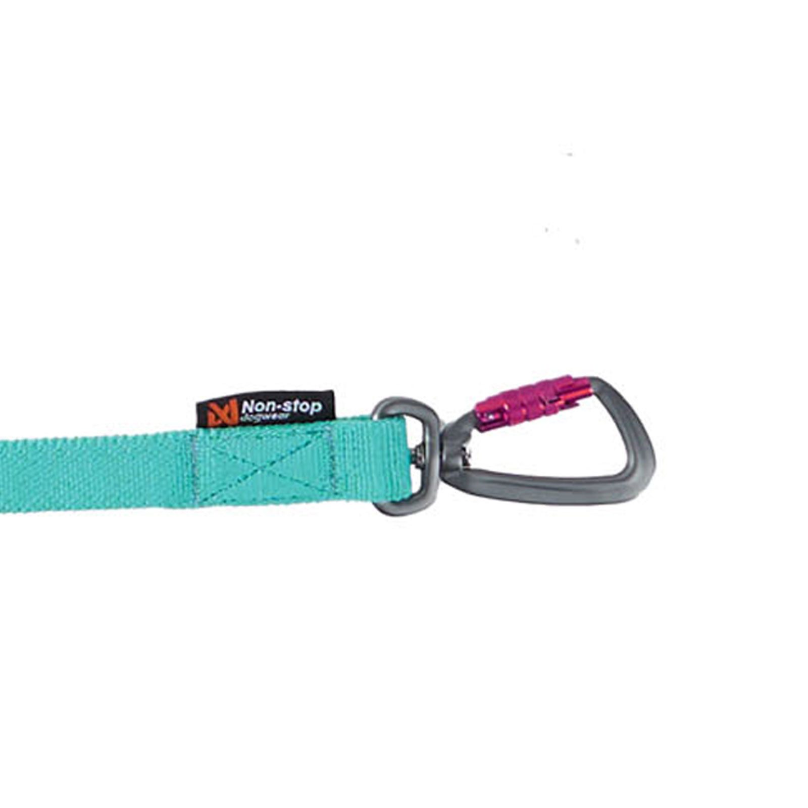 Non-stop dogwear Fahrradleine BUNGEE Leash Aqua 2,8m, perfekt für bikejøring, scootering, skijøring