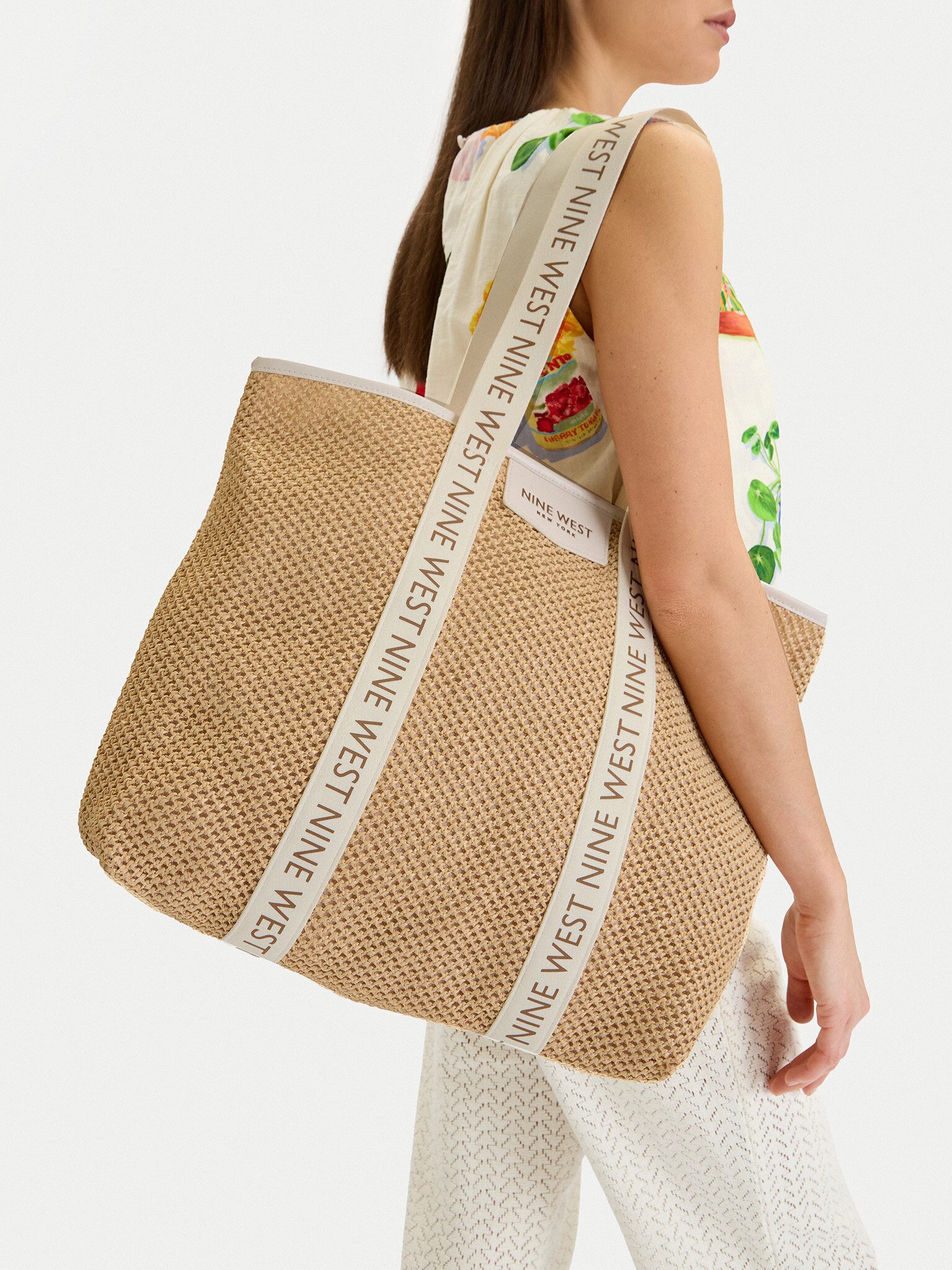 Nine West Handtasche Nine West Damenhandtasche Beige NINE WEST-CEO-AVENIA-LA374-4513-6 Weiß