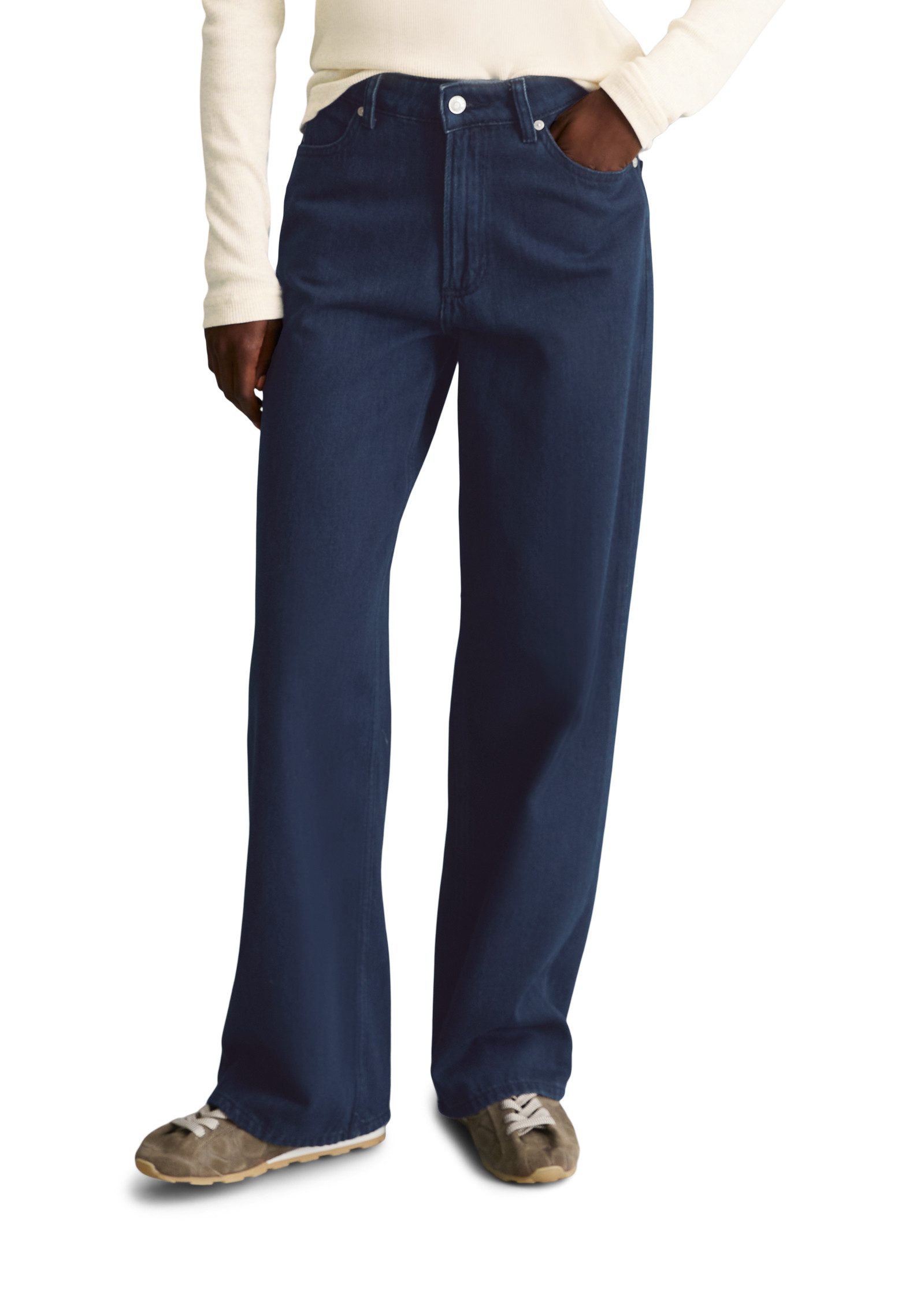 Marc O'Polo DENIM Weite Jeans aus Bio-Baumwolle ohne Stretch