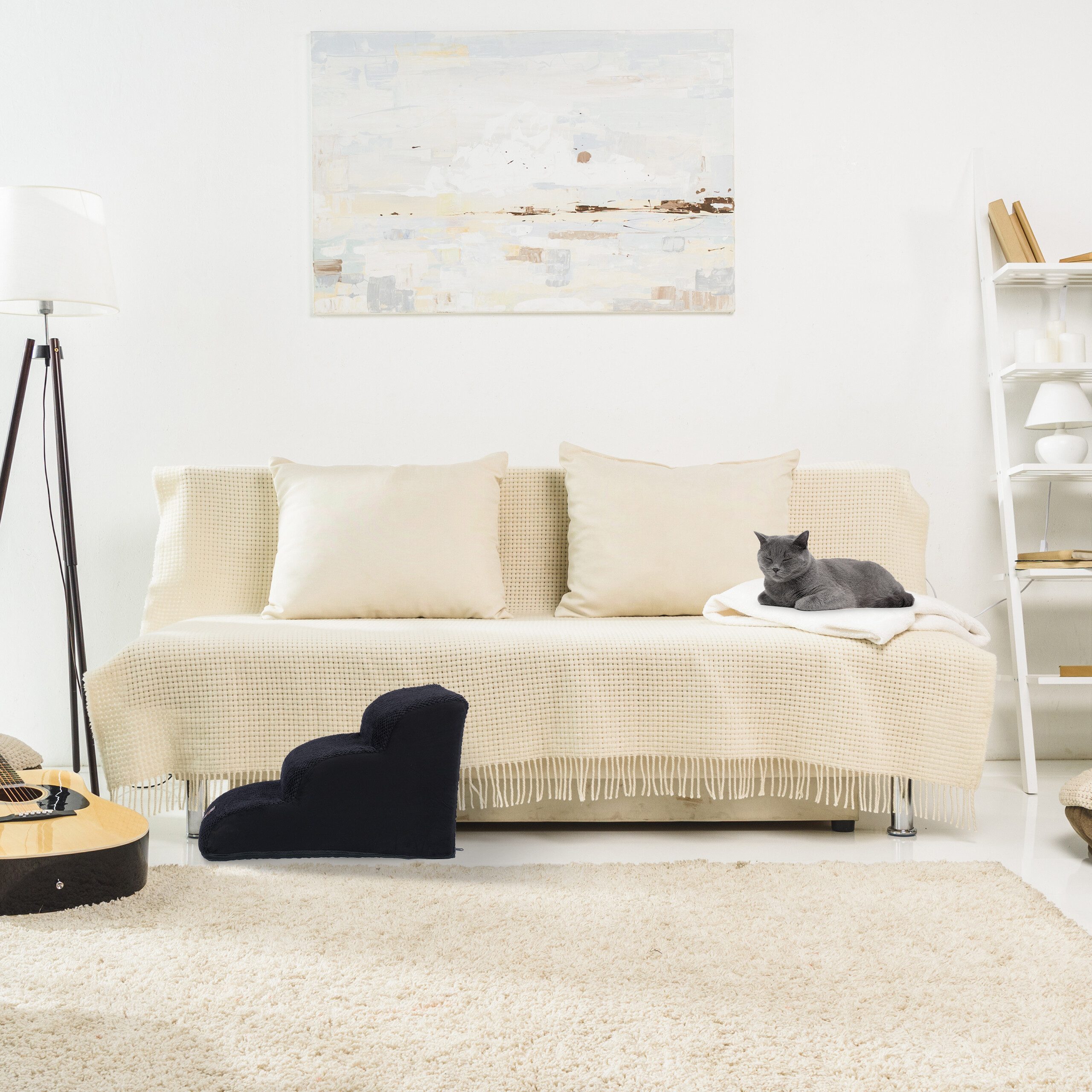 relaxdays Haustiertreppe Hundetreppe mit 3 Stufen, günstig online kaufen