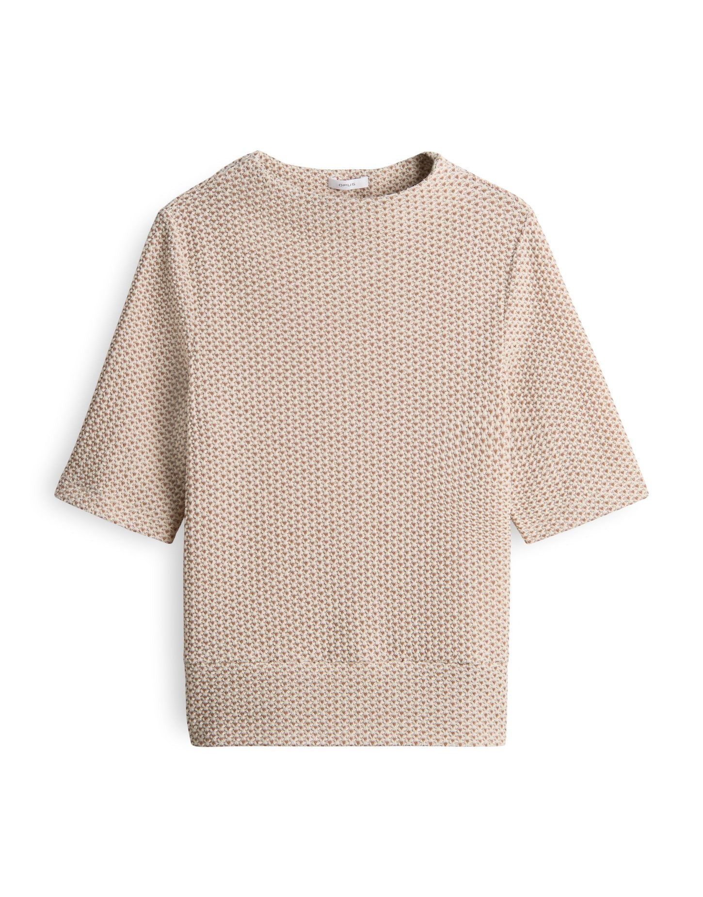 OPUS Kurzarmshirt SAWIRA in Strickoptik Funnel günstig online kaufen