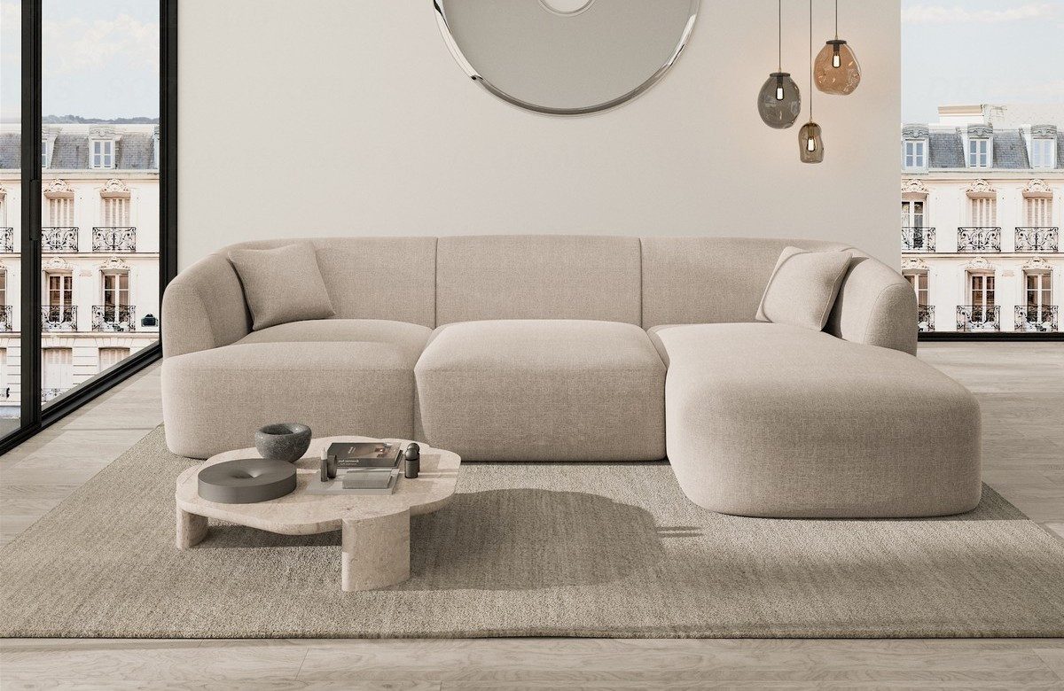 Sofa Dreams Ecksofa Polster Couch Ecksofa Stoffsofa Tabarca L Form kurz Stoffcouch, Loungesofa