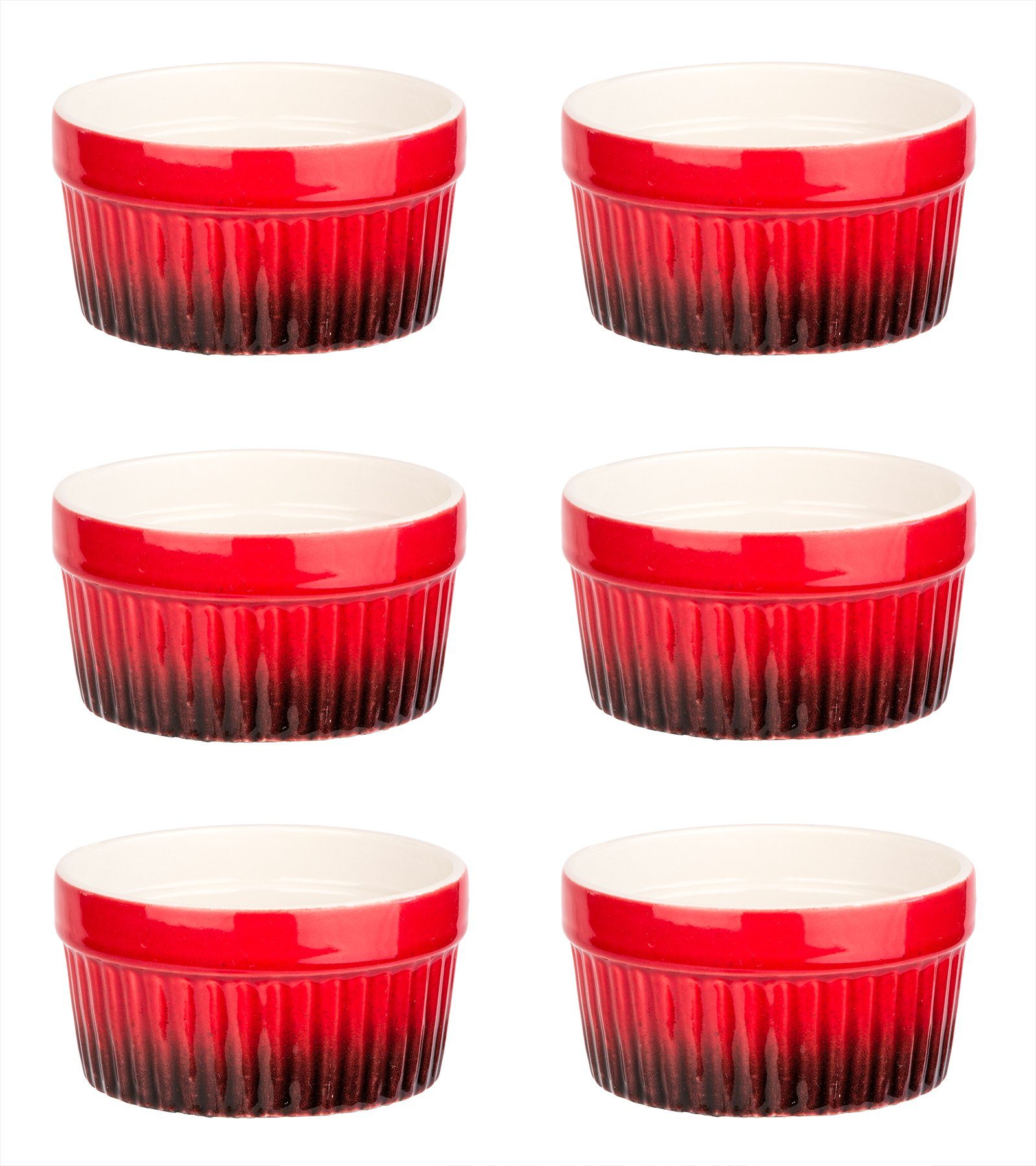 BigDean Dessertschale Ragout Fin-Schalen Ofenfeste Förmchen Keramik Creme Brulee Souffle, Keramik, (6-tlg)