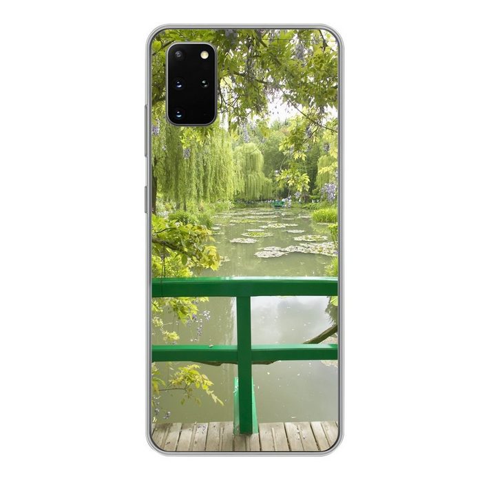 MuchoWow Handyhülle Blick auf das Wasser von der japanischen Brücke im Garten von Monet in Phone Case Handyhülle Samsung Galaxy S20 Plus Silikon Schutzhülle