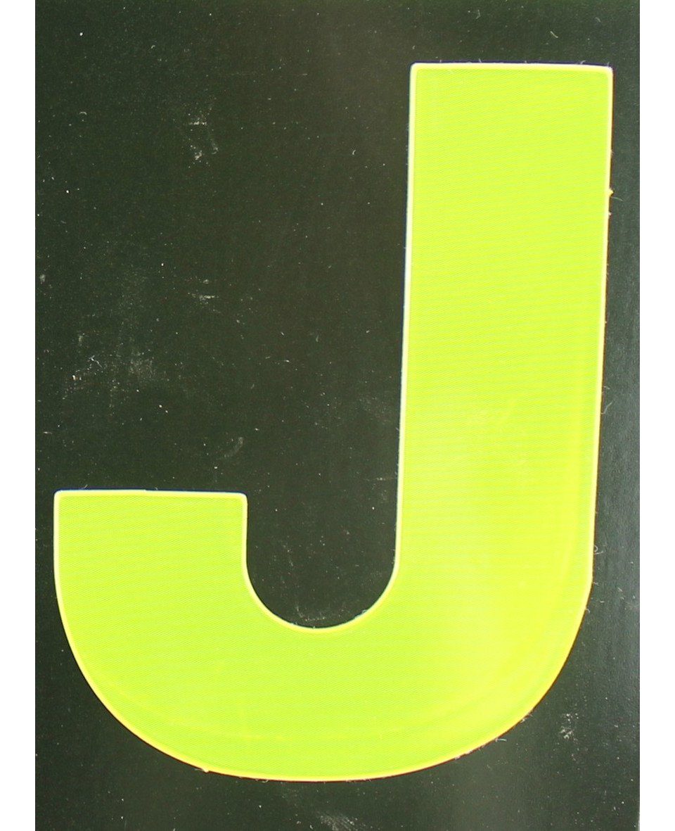 Aco Hausnummer Conacord Reflektierender Klebebuchstabe J gelb 80