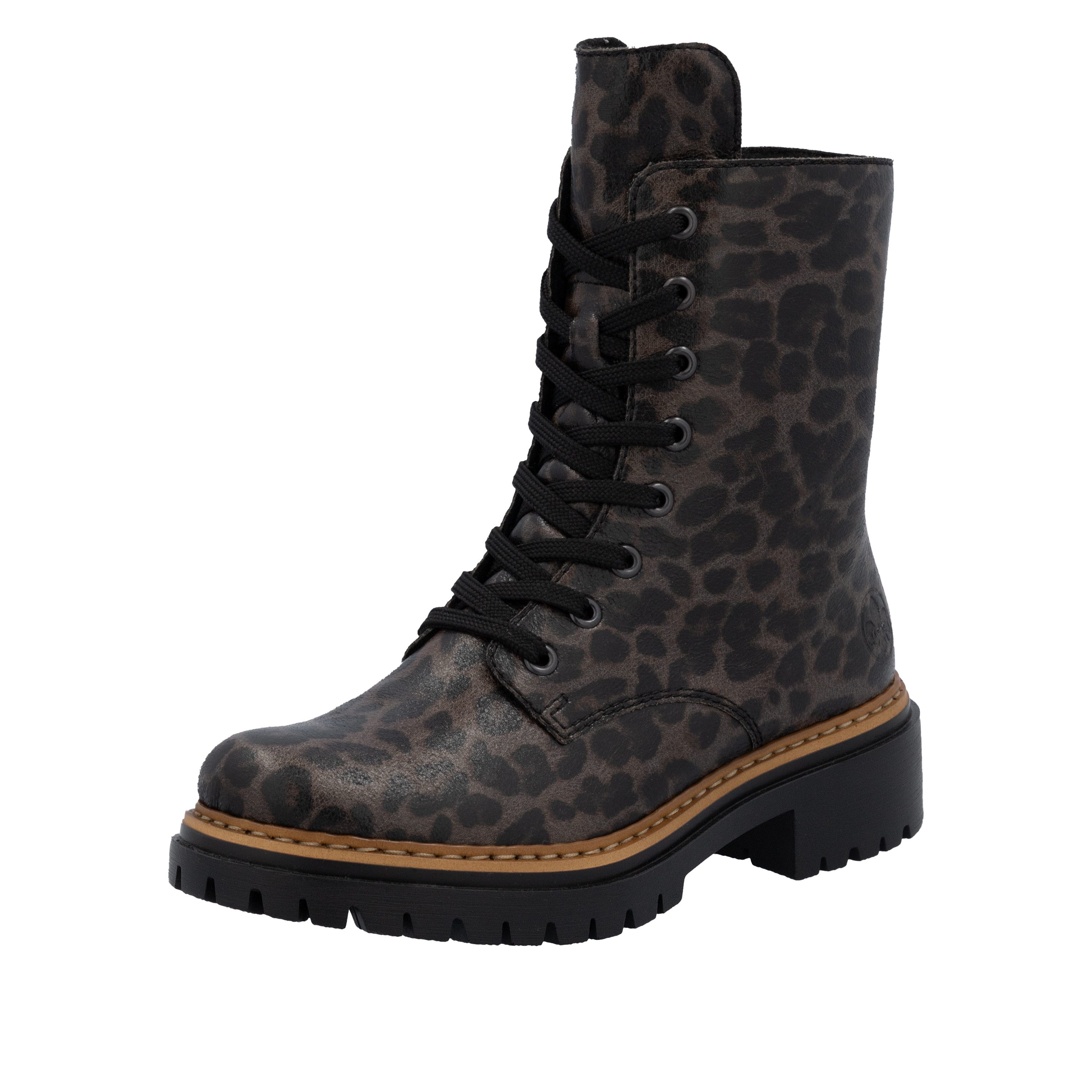 Rieker Schnürboots Schnürstiefelette, Profilsohle, mit kontrastfarbenem günstig online kaufen