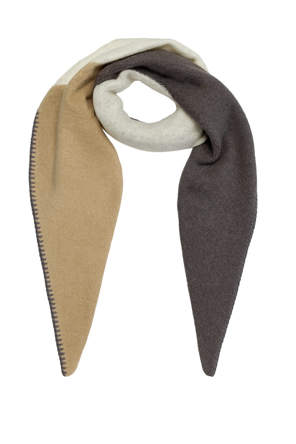 Faera Modeschal Modern mit Kontrastnaht, (1-St), 9429 in Beige-2