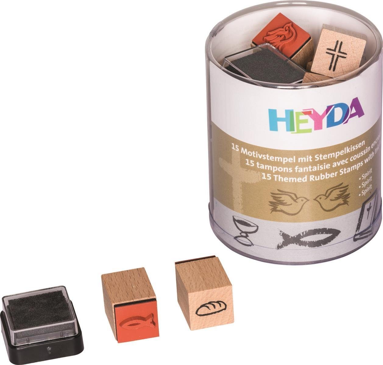 Heyda 204888483 Stempel-Set "Spirit" Stempelkissen
