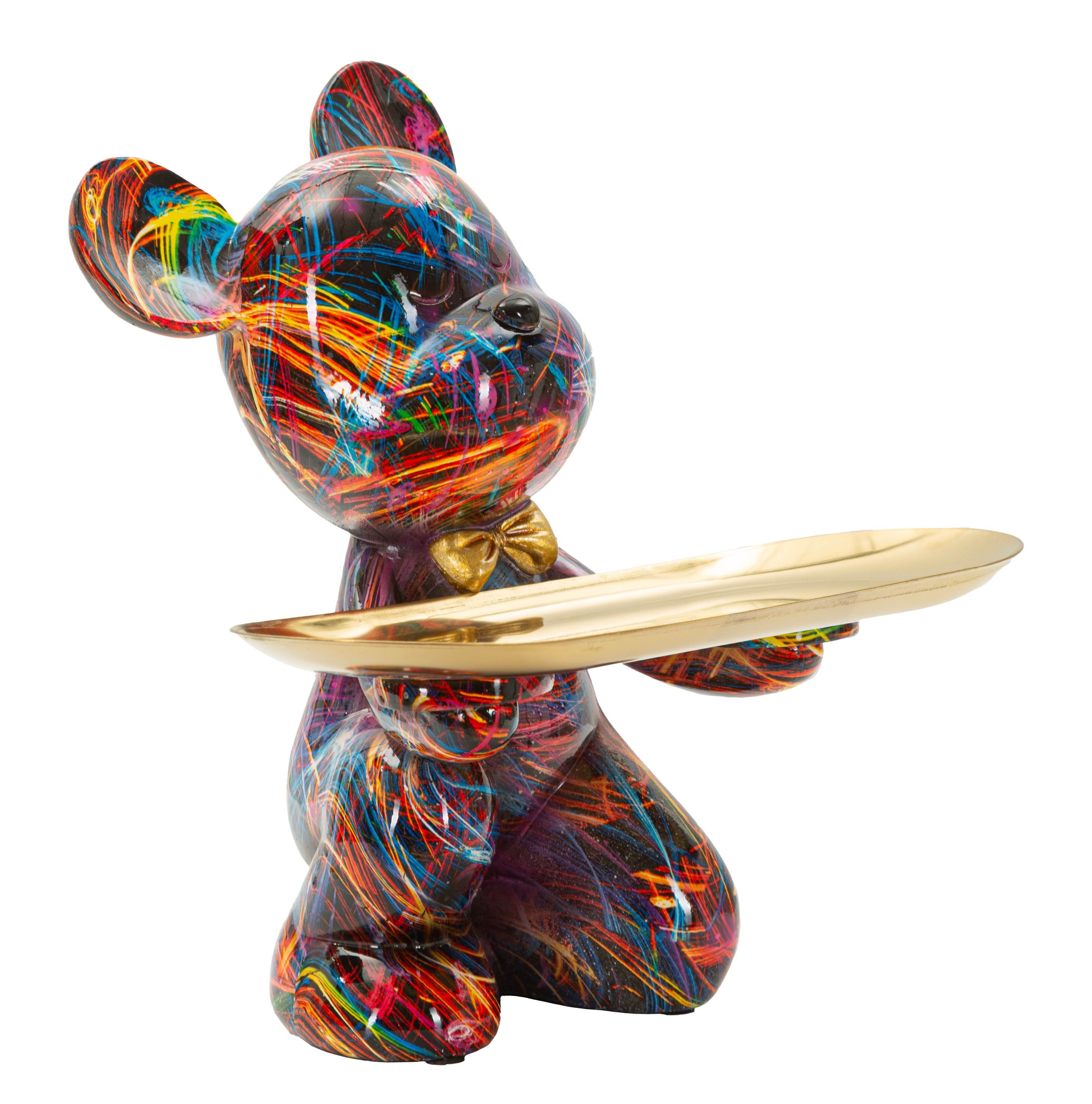 MF Dekofigur Barkley Urban Art Bär Dekofigur mit Tablett Höhe 22,5cm (1 St) – Bild 3 von 5