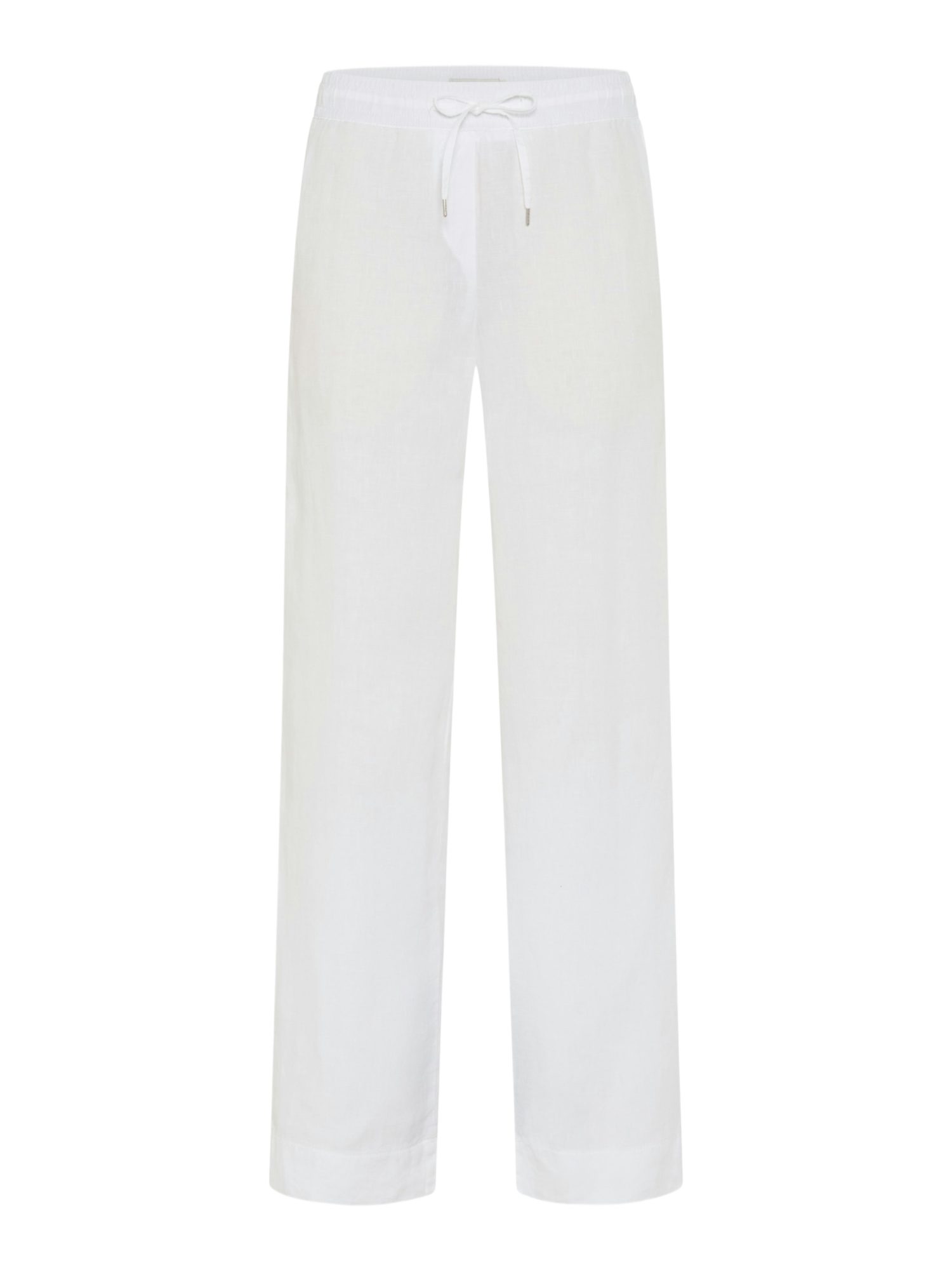 Brax Stretch-Hose weiß, Casual, Leinen, Unifarben, Wide Leg, Mittel