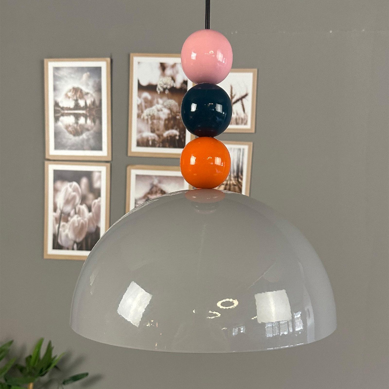 Bamyum Pendelleuchte Pendelleuchte Yimpi Wulst Metall Ø30cm, Modern Hängelampe, ohne Leuchtmittel
