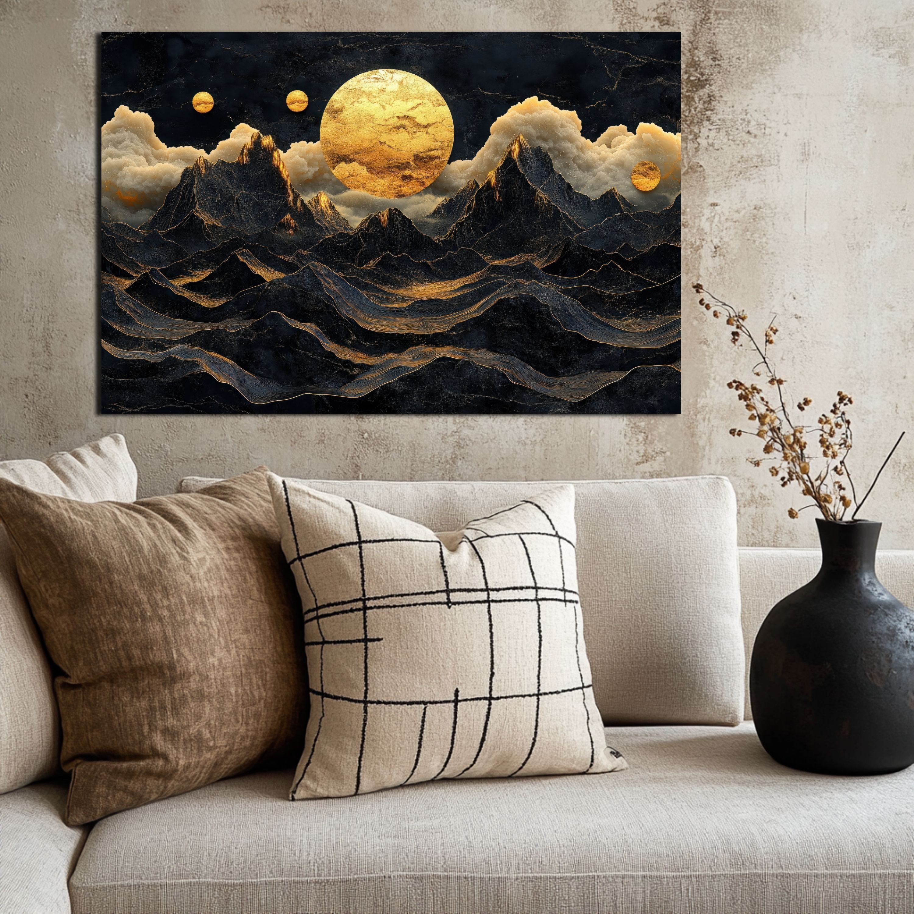 DARO Design Leinwandbild Modern Abstrakt Wandbilder XXL Wandbild Wand Deko günstig online kaufen