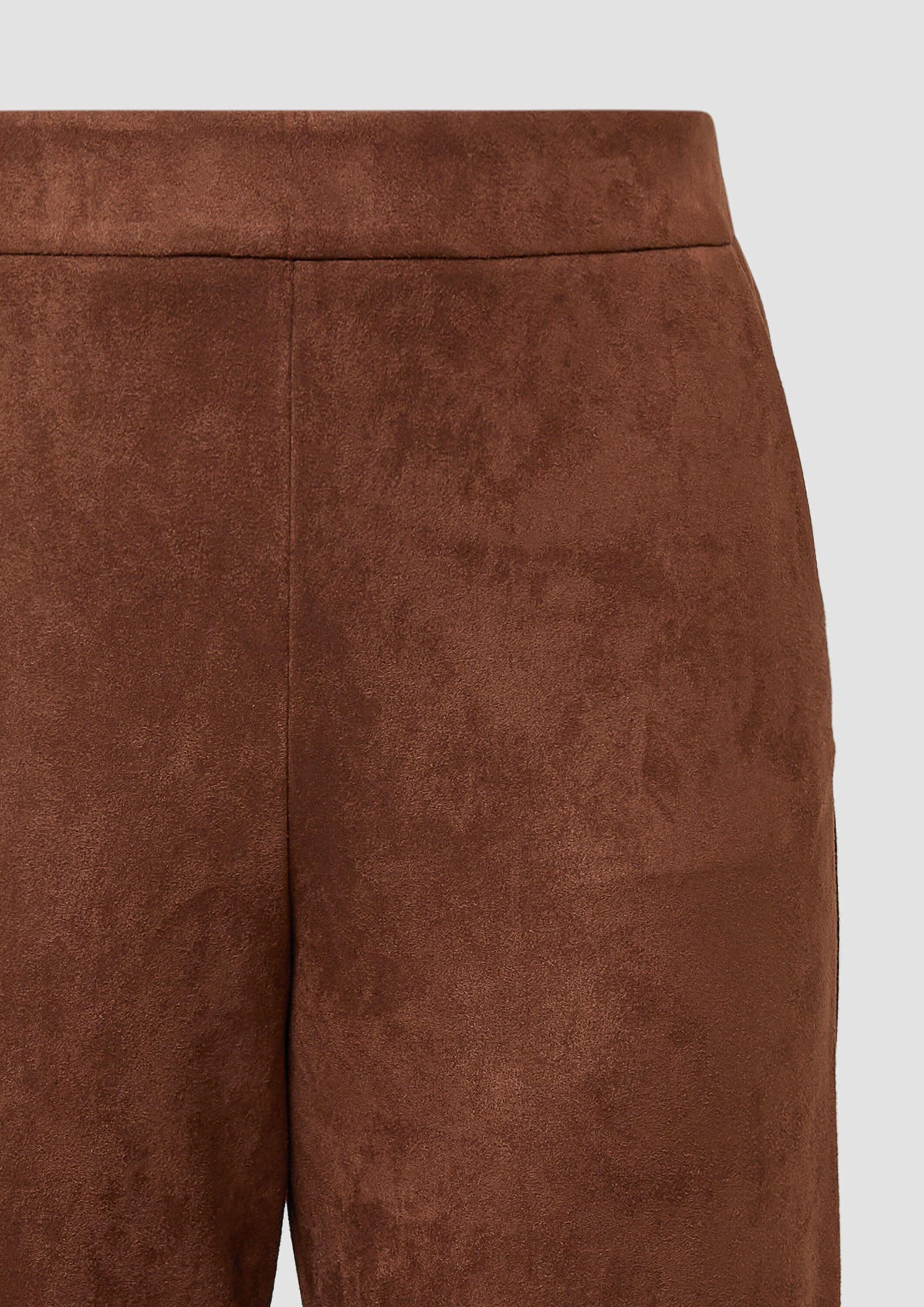 s.Oliver 7/8-Hose Hose Culotte in Veloursleder-Optik