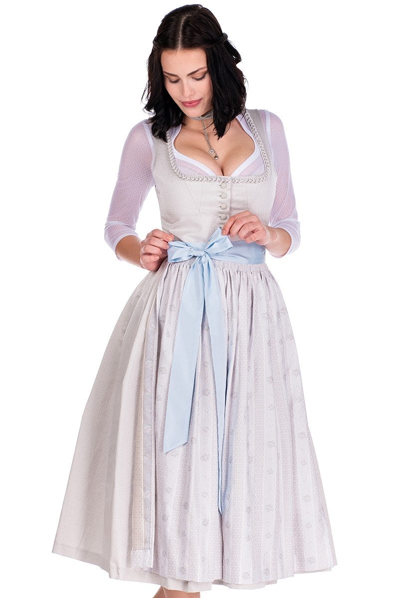Hammerschmid Dirndl Dirndl lang 2tlg. - SCHLIERSEE - cremebeige/hellblau günstig online kaufen