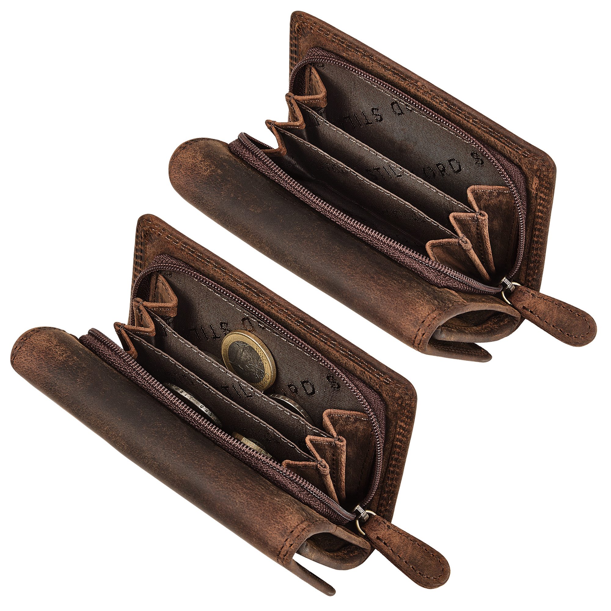 STILORD Geldbörse "Bloom" Kleine Geldbörse Damen Leder mit RFID-Schutz & Geschenkbox