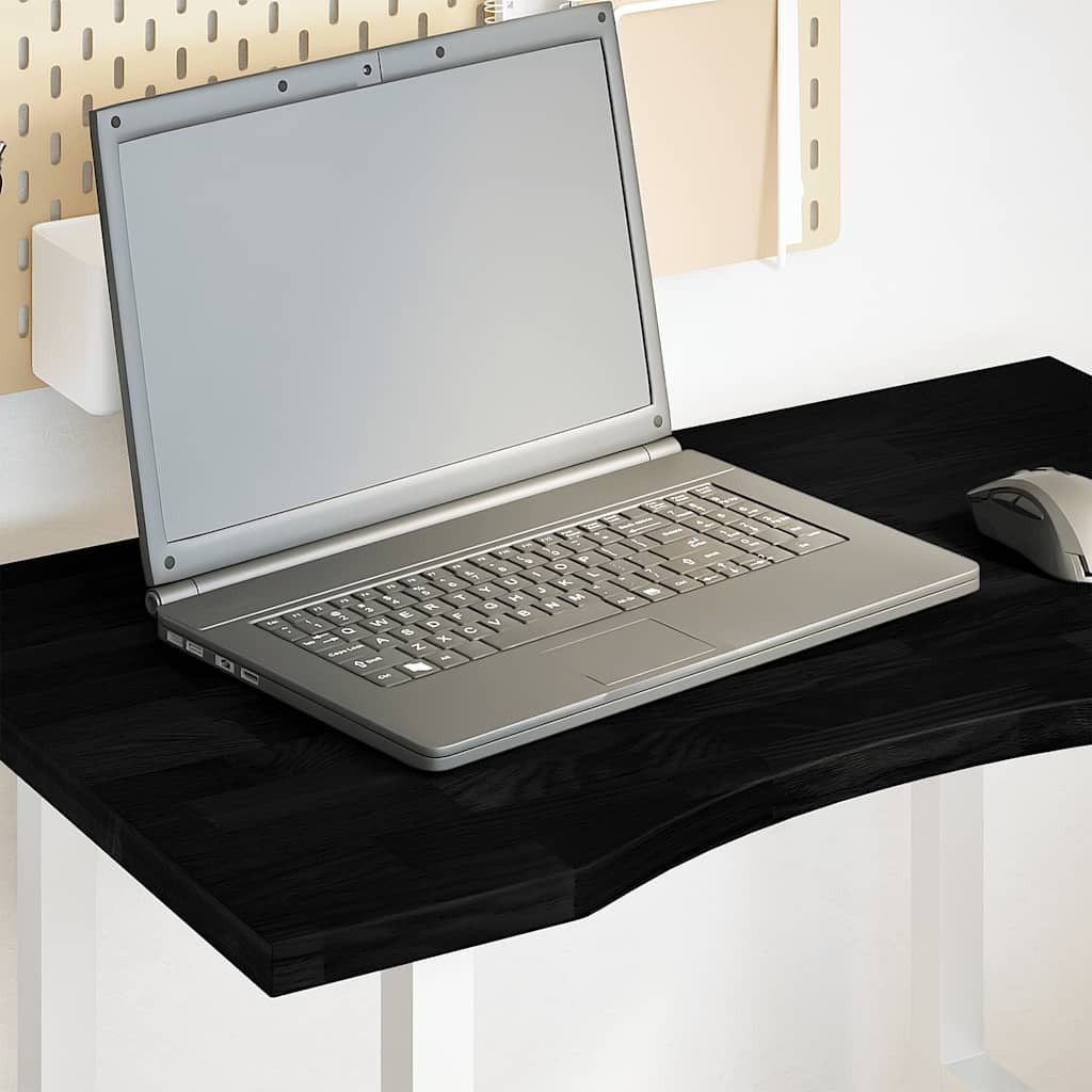 furnicato Schreibtischplatte Massivholz 80 x 60 x 2,5 cm Dunkelbraun (1 St), Glatte Arbeitsplatte als Tischplatte für dein Homeoffice